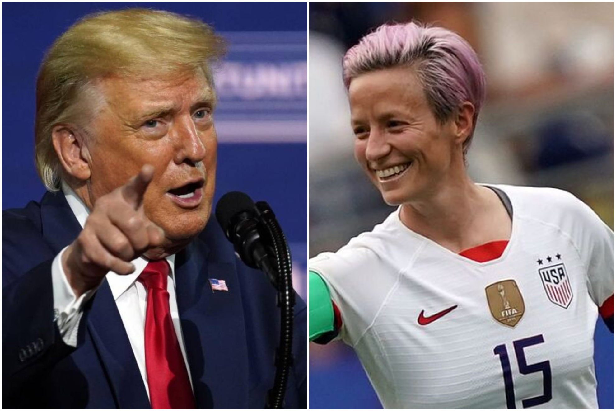 Donald Trump ataca a Rapinoe por fallar el penalti que las elimina del Mundial: "Buen tiro Megan, ¡¡¡EE.UU. se va al infierno!!!"