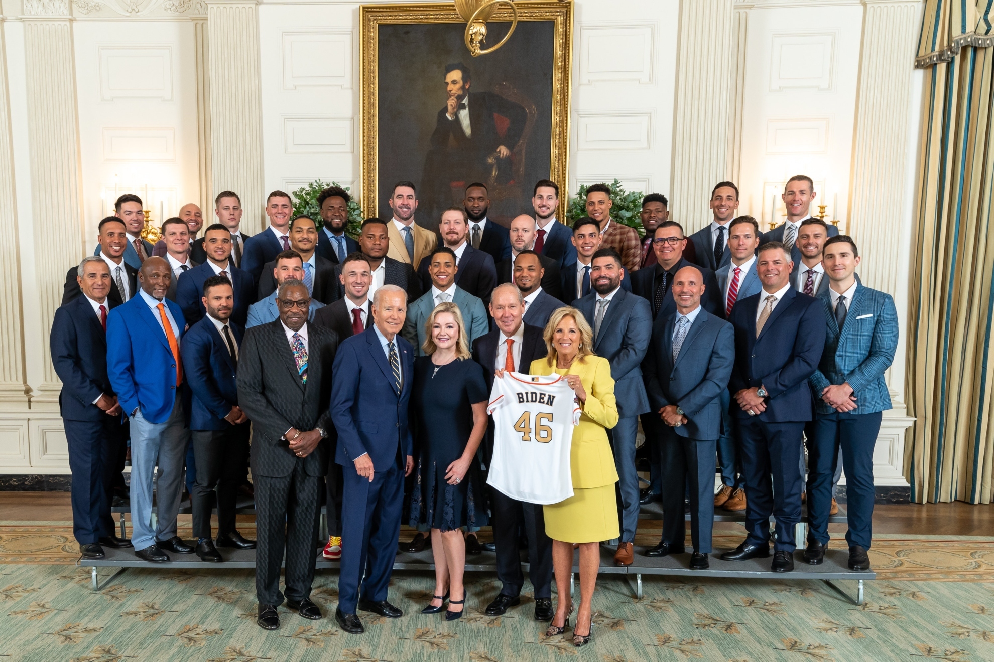 Astros visit the White House while President Biden recognizes their efforts supporting the Uvalde community