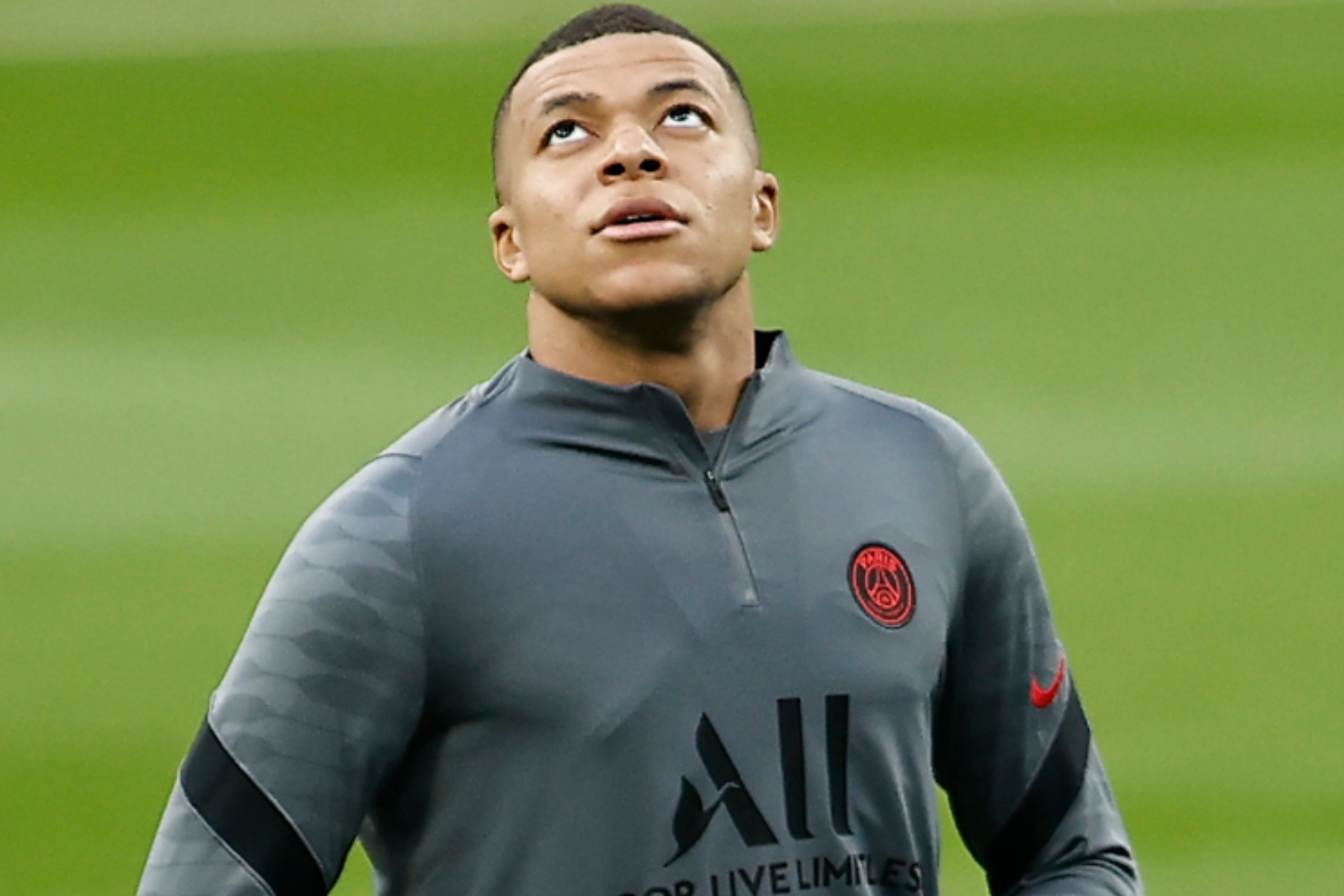 Mbappe with PSG at the Bernabeu in March 2022