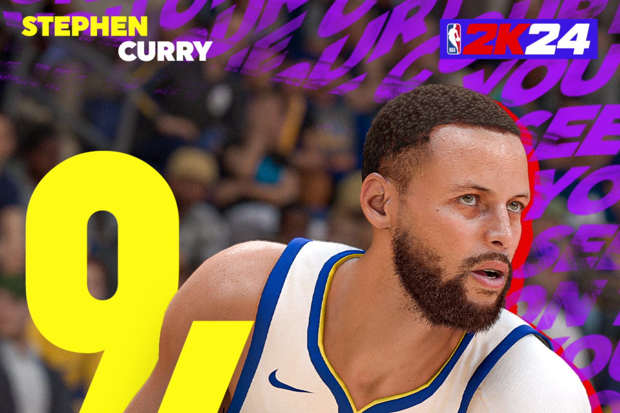 Stephen Curry sports the second-best overall rating in NBA 2K24.