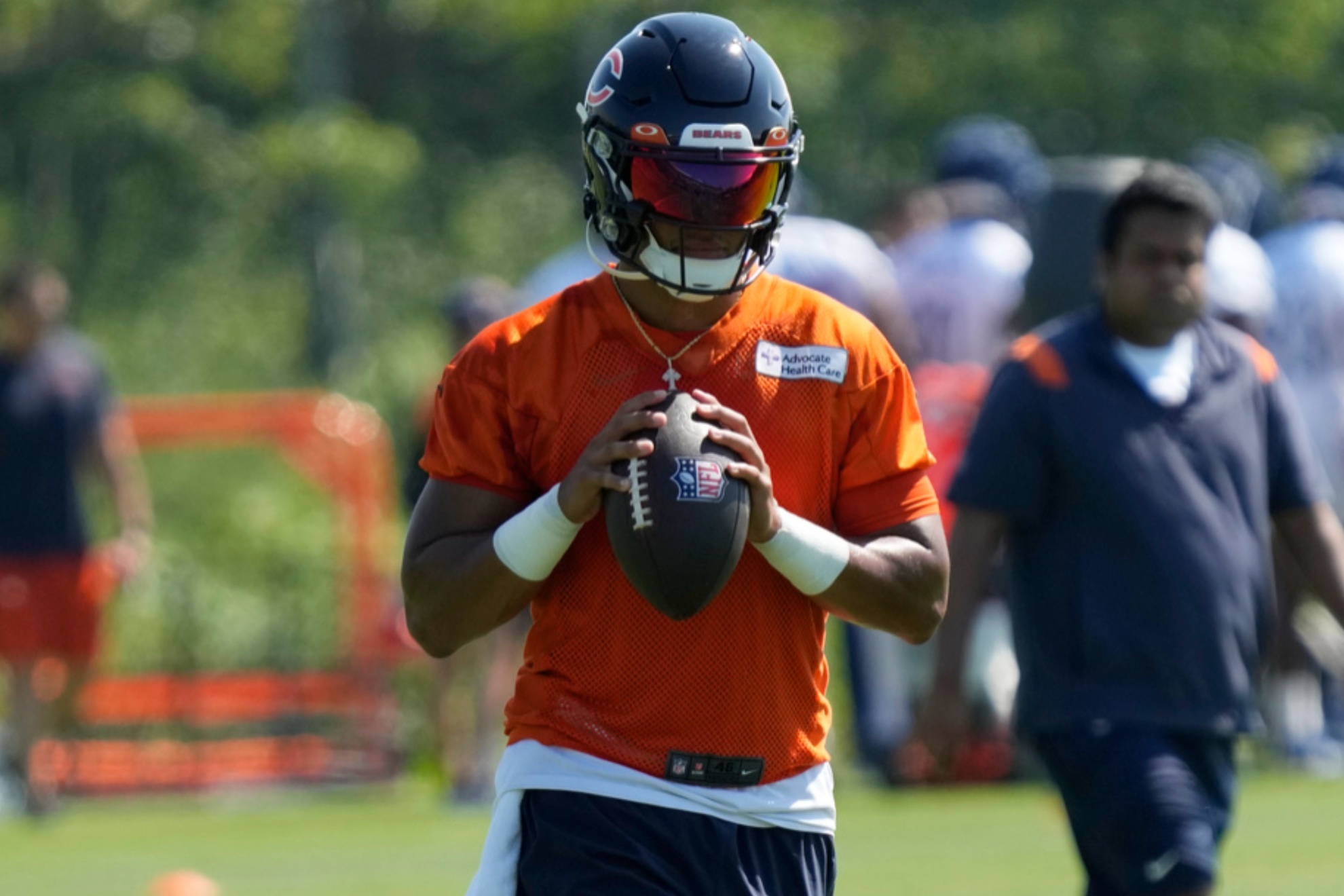 Quarterback Justin Fields will be the starter for the Bears first preseason game against the Tennessee Titans