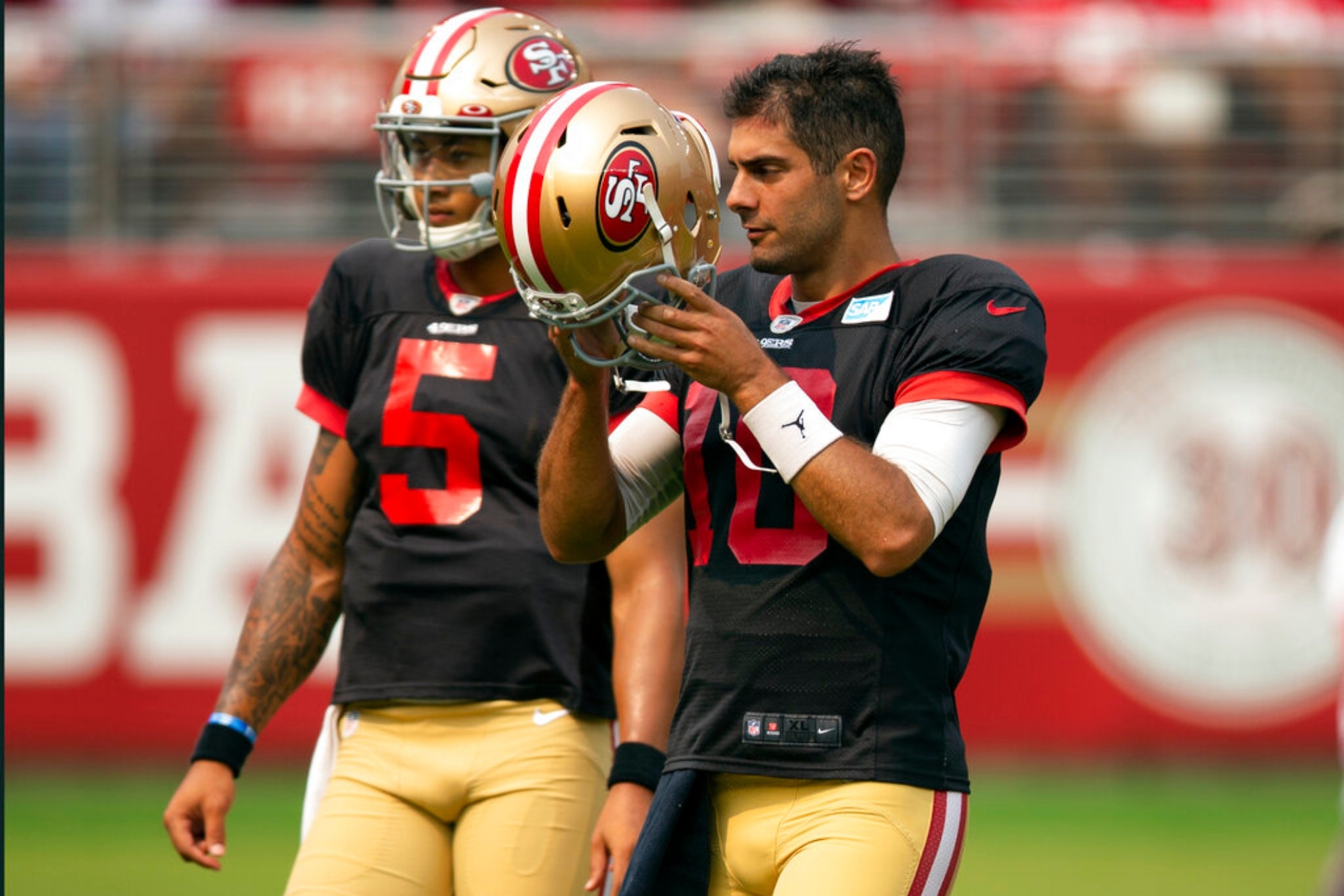 Garoppolo spoke candidly on his thoughts about the 49ers drafting Trey Lance