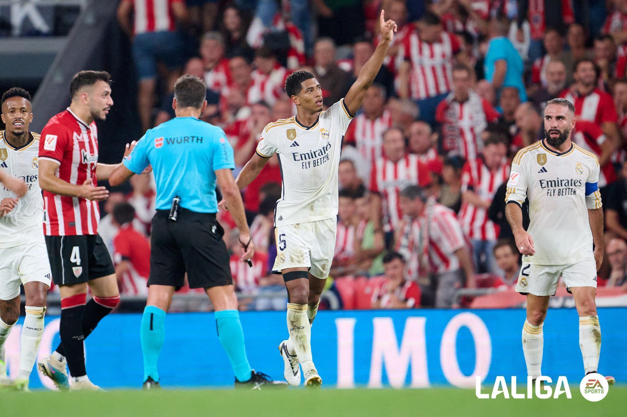 Bellingham scores on LaLiga debut as Real Madrid down Athletic Club