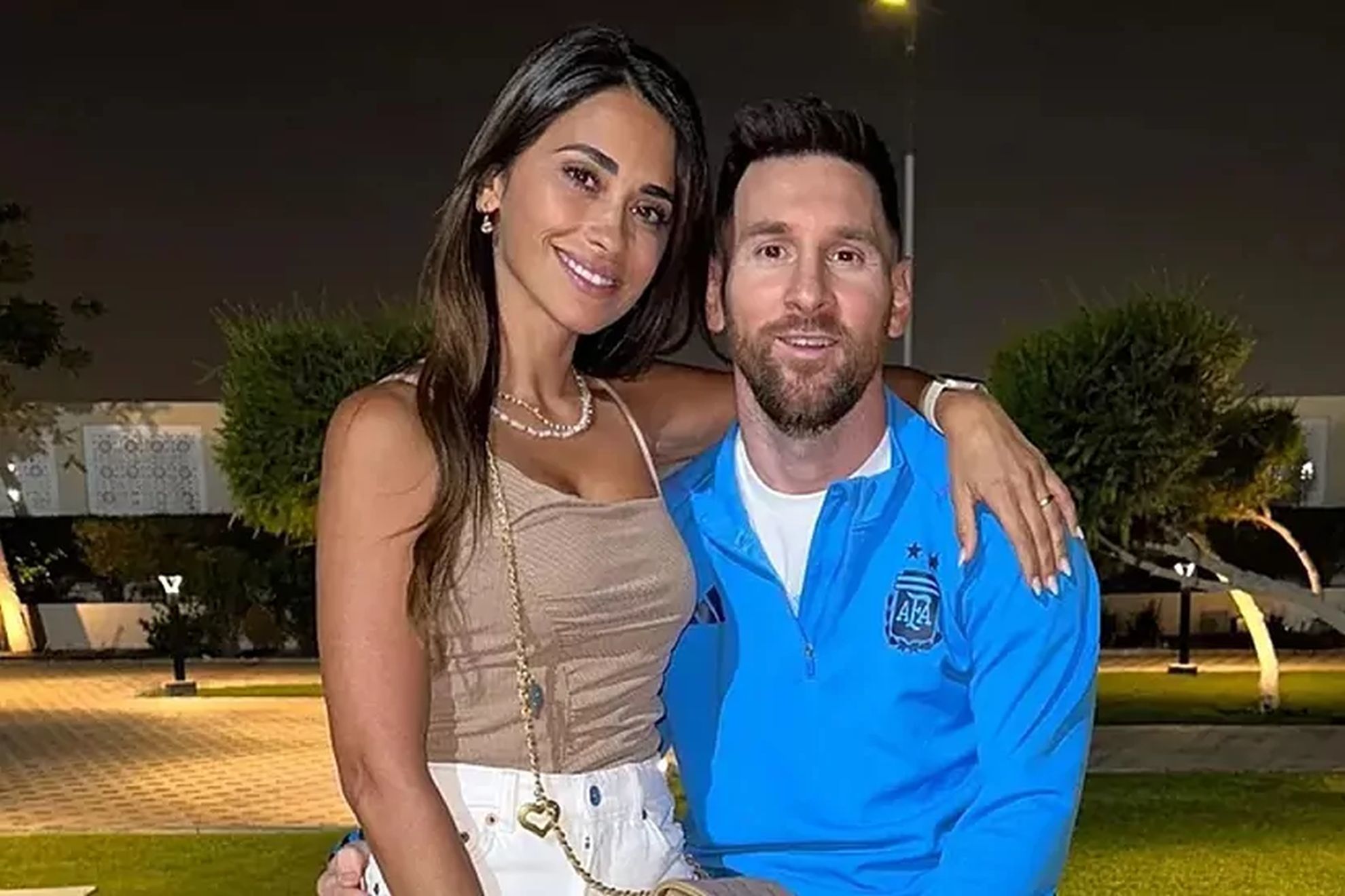 Antonela Rocuzzo and Lionel Messi