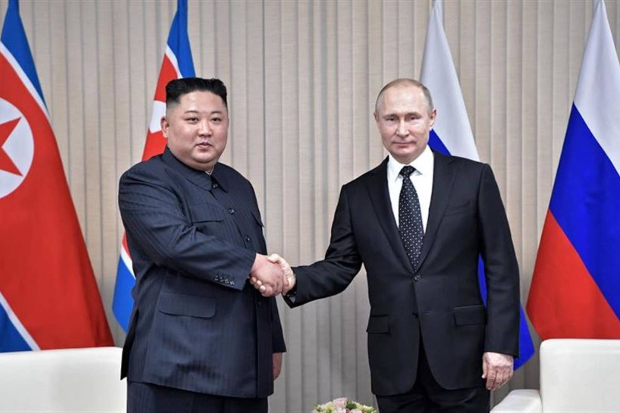 Kim Jong Un y Vladímir Putin, juntos.