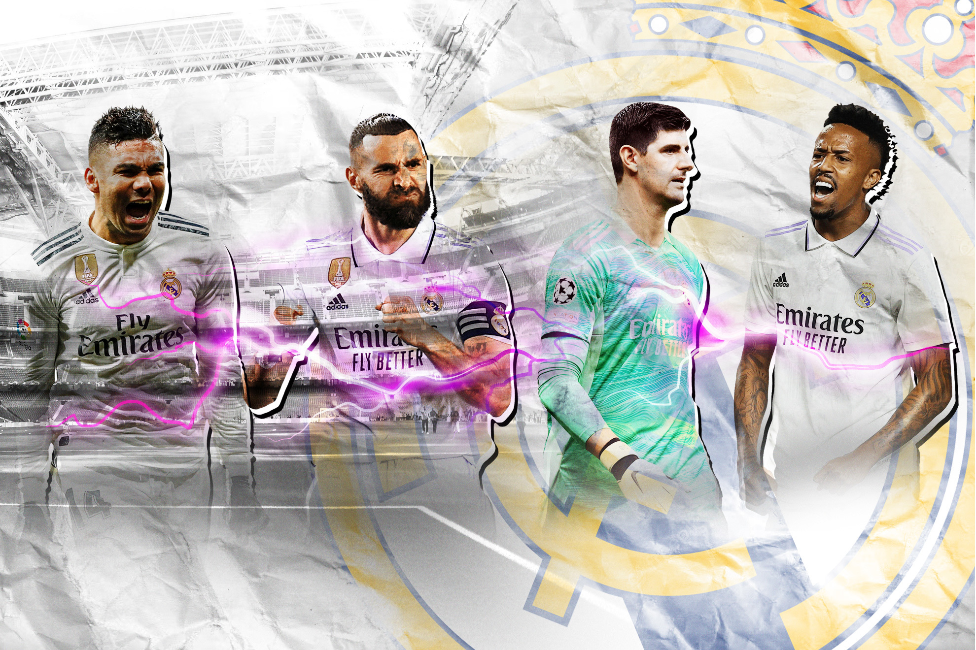 Courtois, Militao, Casemiro y Benzema: El Real Madrid es el �nico gigante que pierde en un a�o toda su columna vertebral