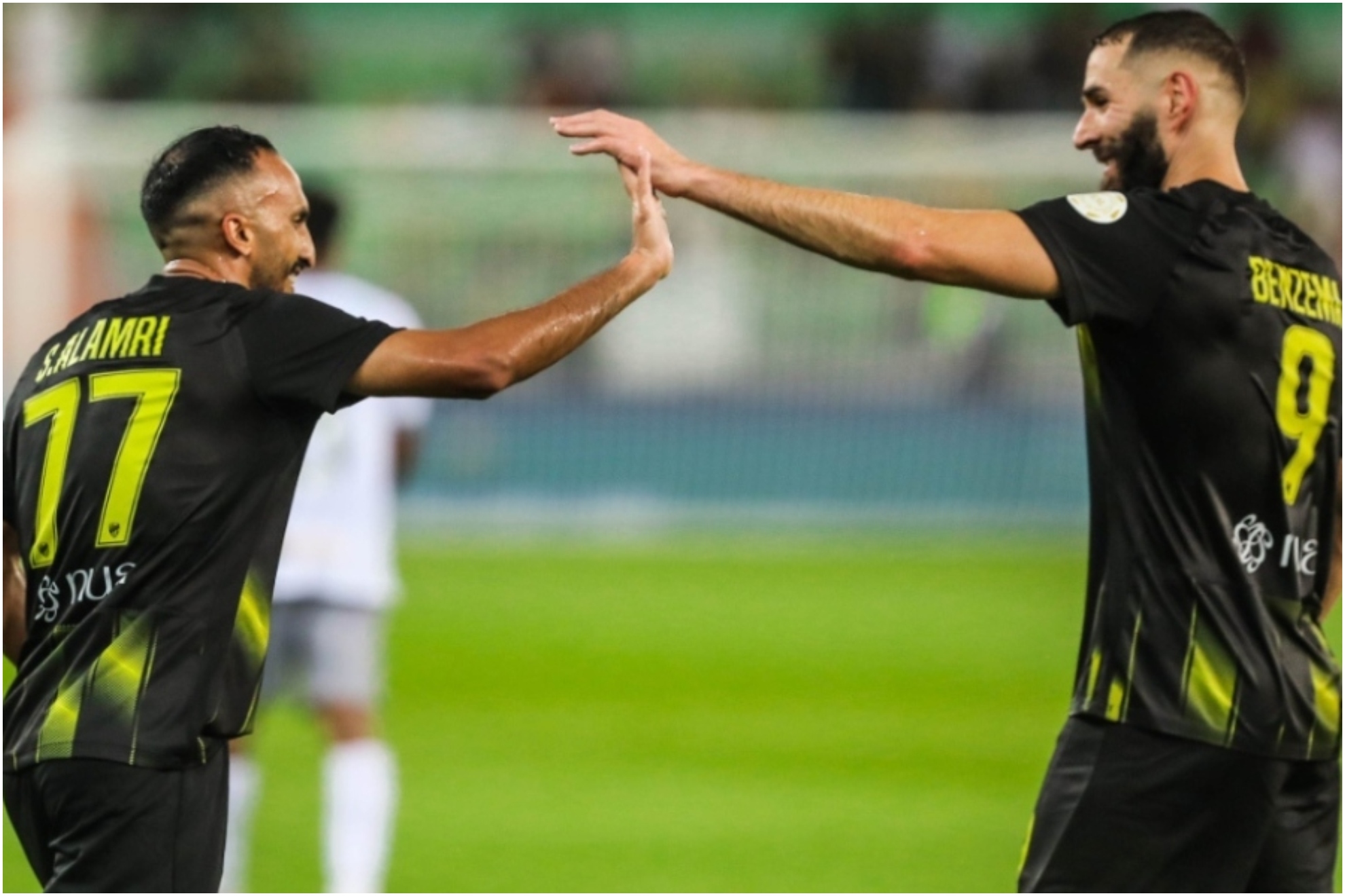 Benzema celebrando con Al Amri