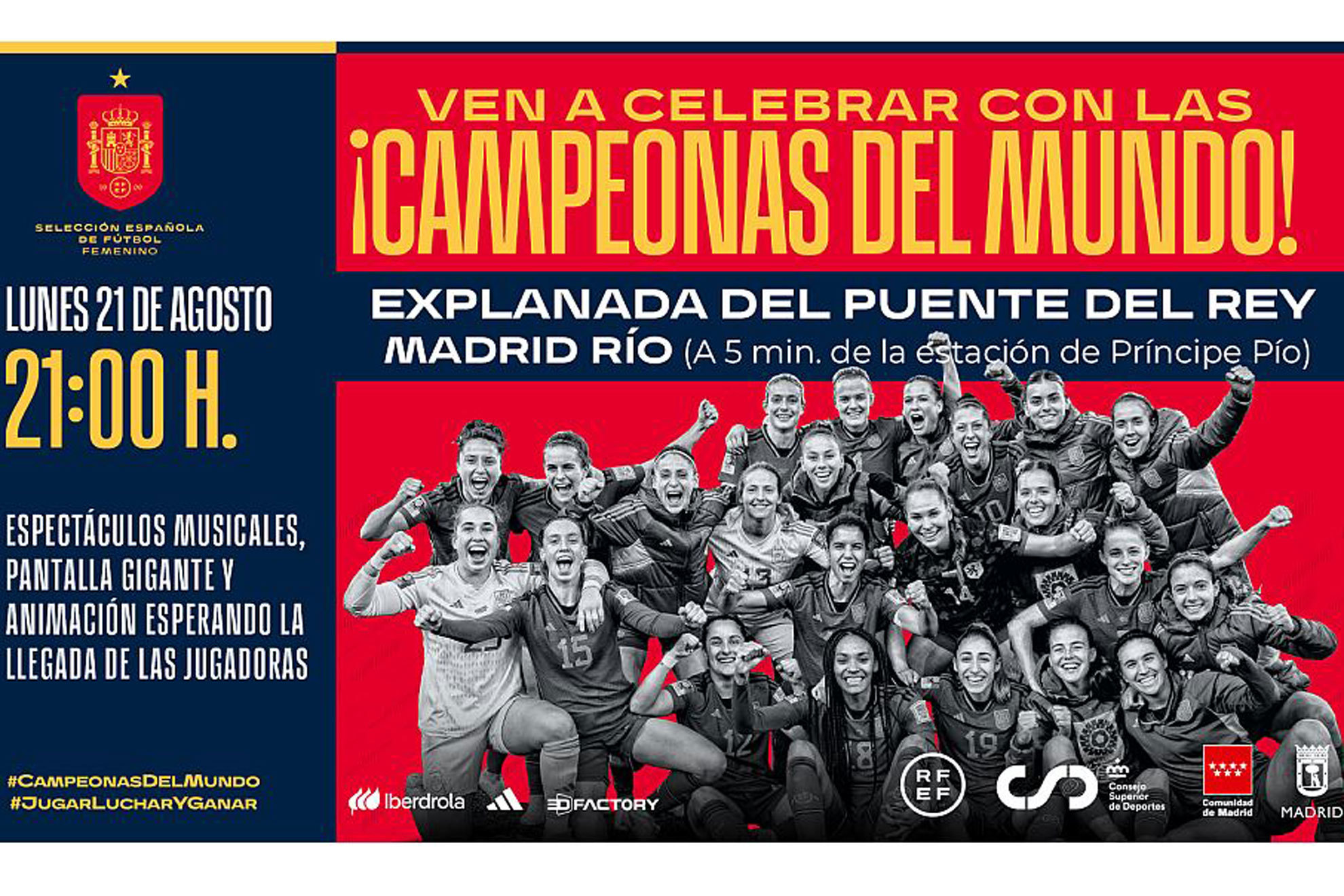 Celebración de España tras ganar el Mundial femenino 2023: dónde es, horarios, llegada a Madrid y cómo ver en TV