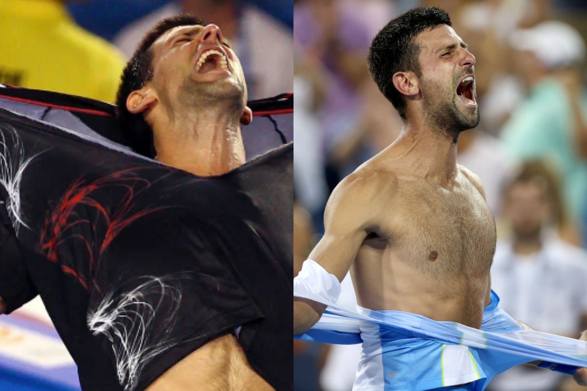 Djokovic se rasga la camiseta en Australia y en Cincinnati
