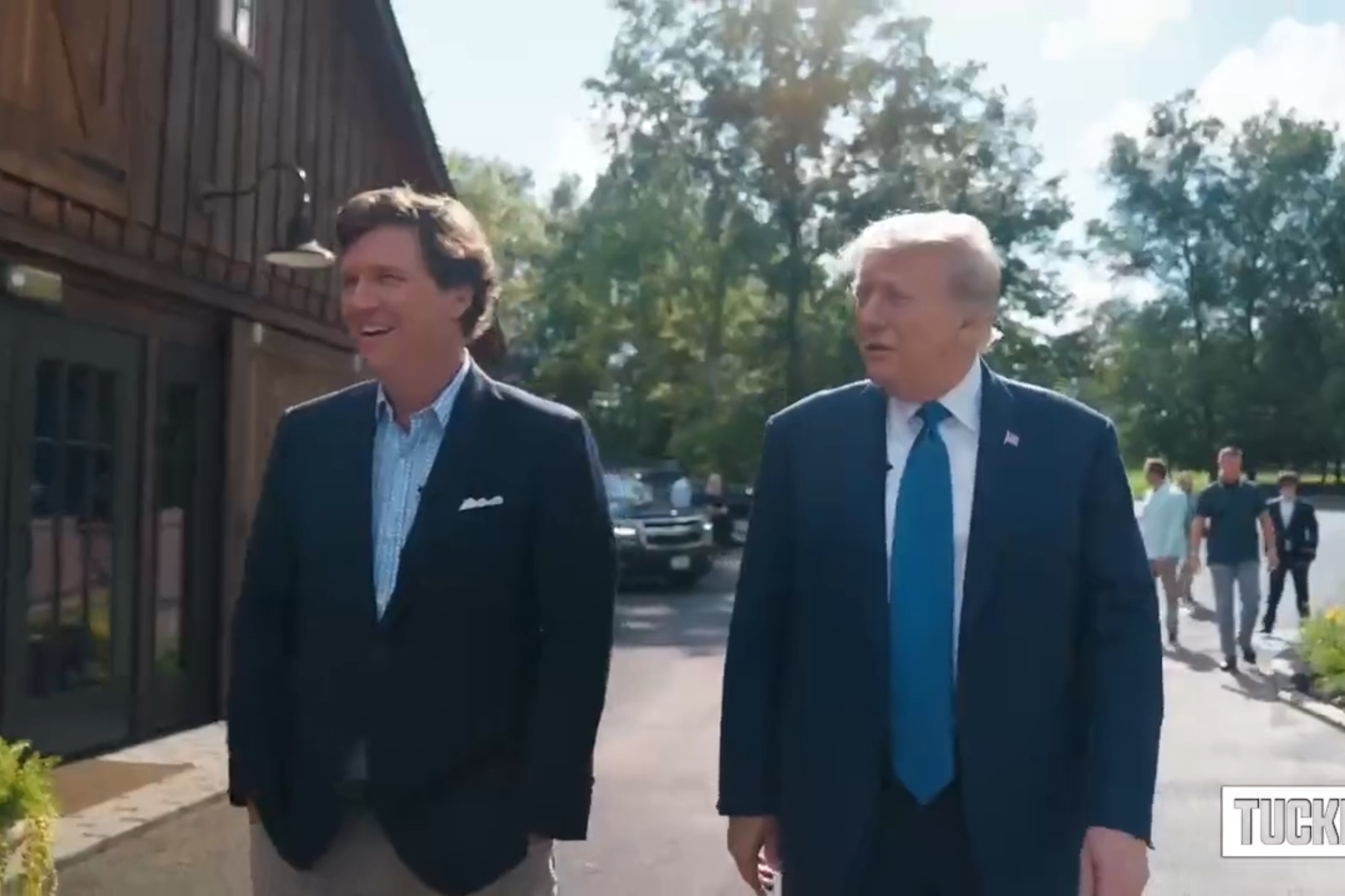 Donald Trump and Tucker Carlson debate over the current state of America