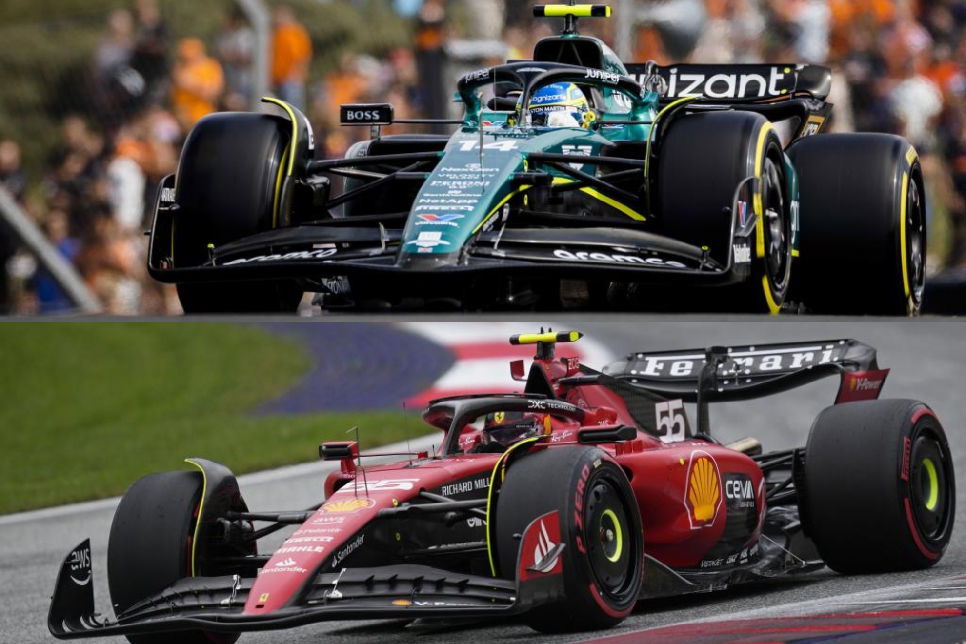 Alonso 4 y Sainz 11, Verstappen a un segundo del resto sobre los charcos