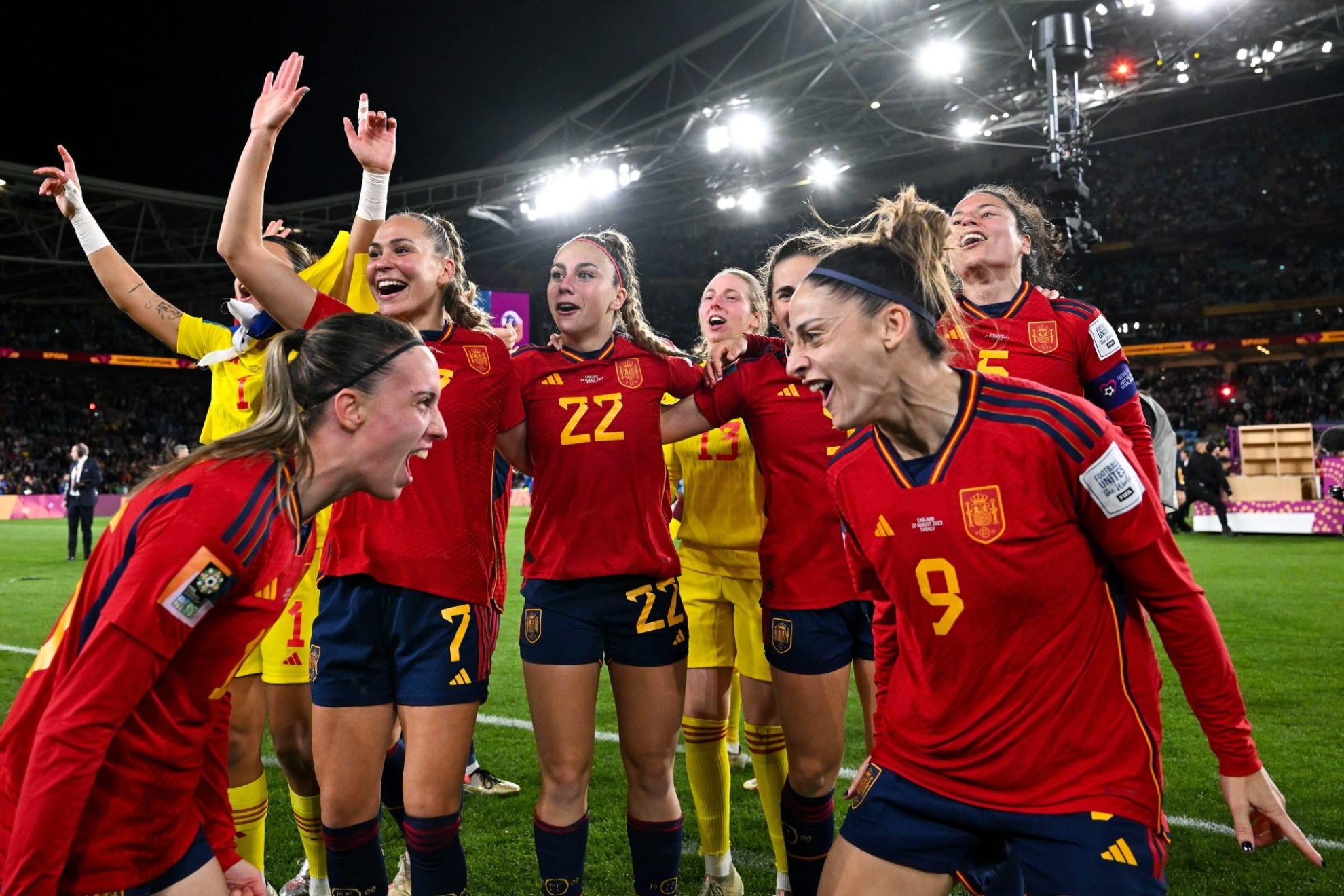 Spain Women's National Team celebrate World Cup win
