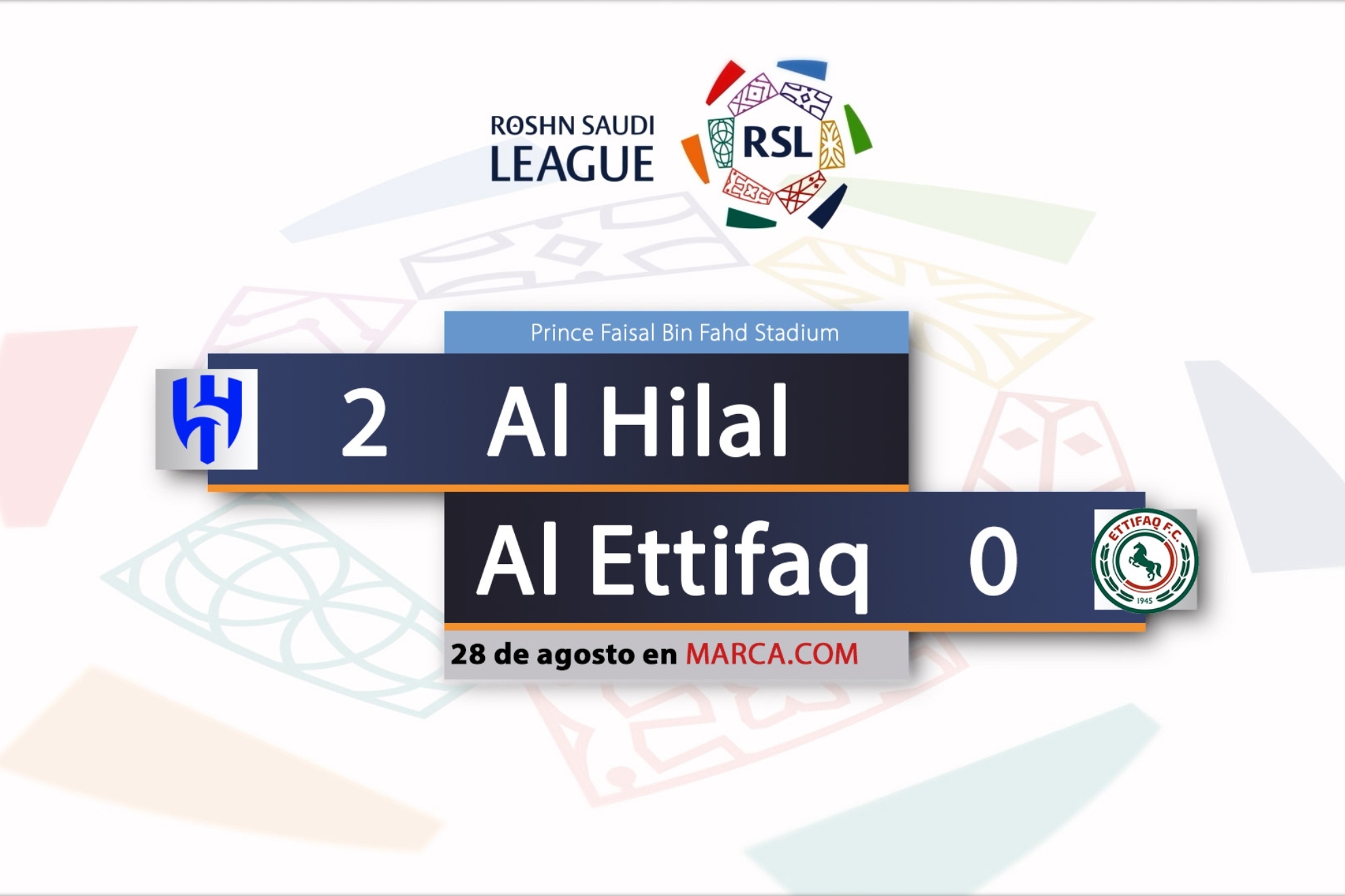 Al Hilal vs Al Ettifaq - Ver online y gratis el partido de la Saudi Pro League (28/08/23)