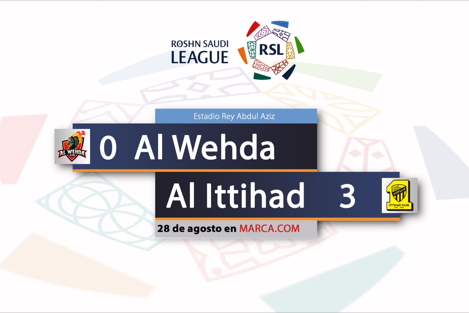 Al Wehda vs Al Ittihad - Ver online y gratis el partido de Benzema (28/08/23)