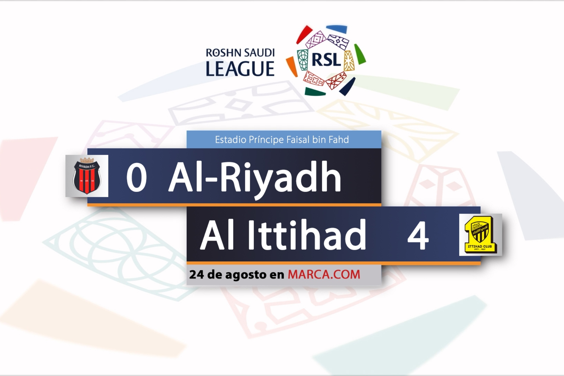 Al Riyadh vs Al Ittihad - Ver online y gratis el partido de Benzema (24/08/23)