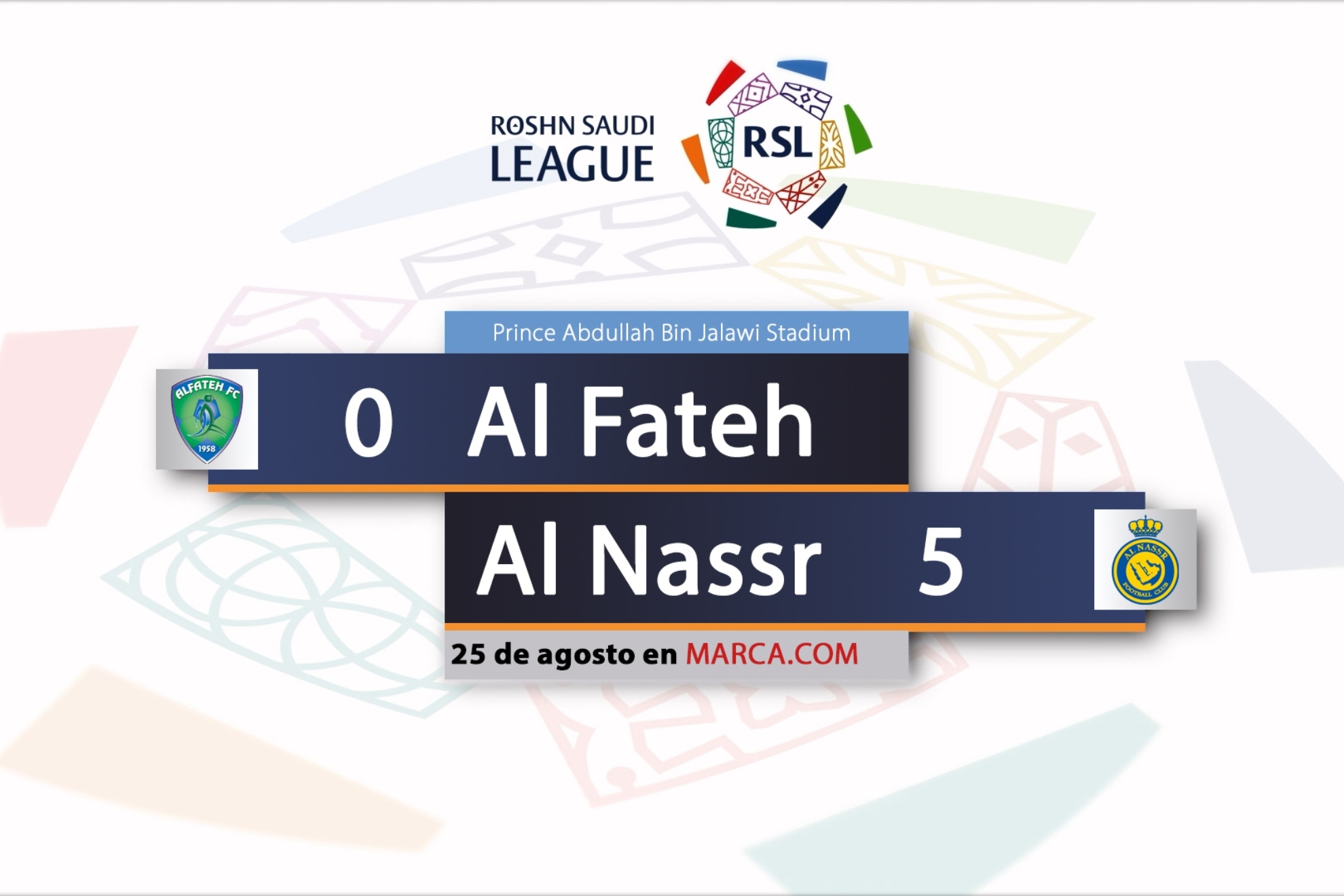 Al Fateh 0-5 Al Nassr | Ver online y gratis el partido completo