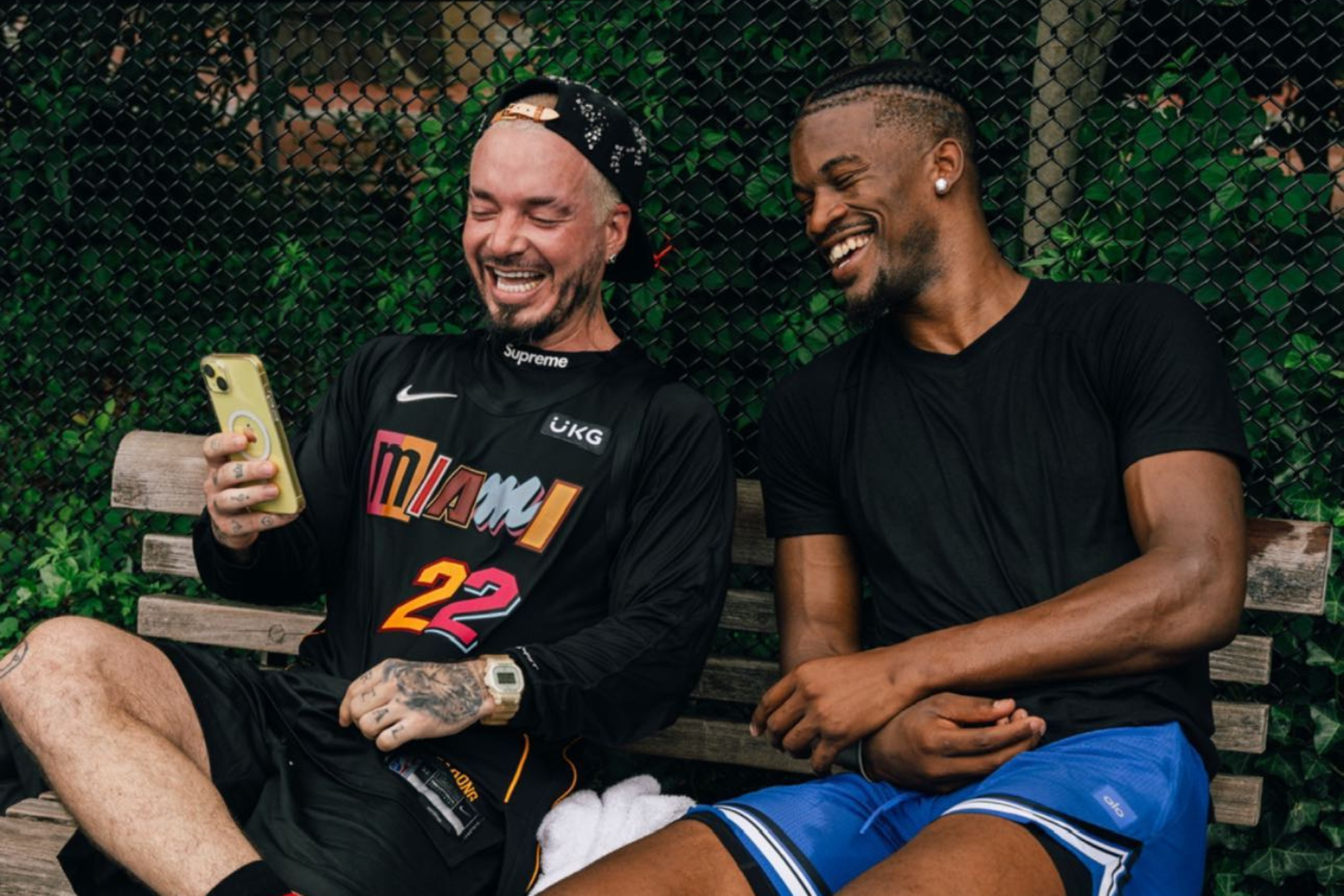 Jimmy Butler and J Balvin beat a whole team by themselves