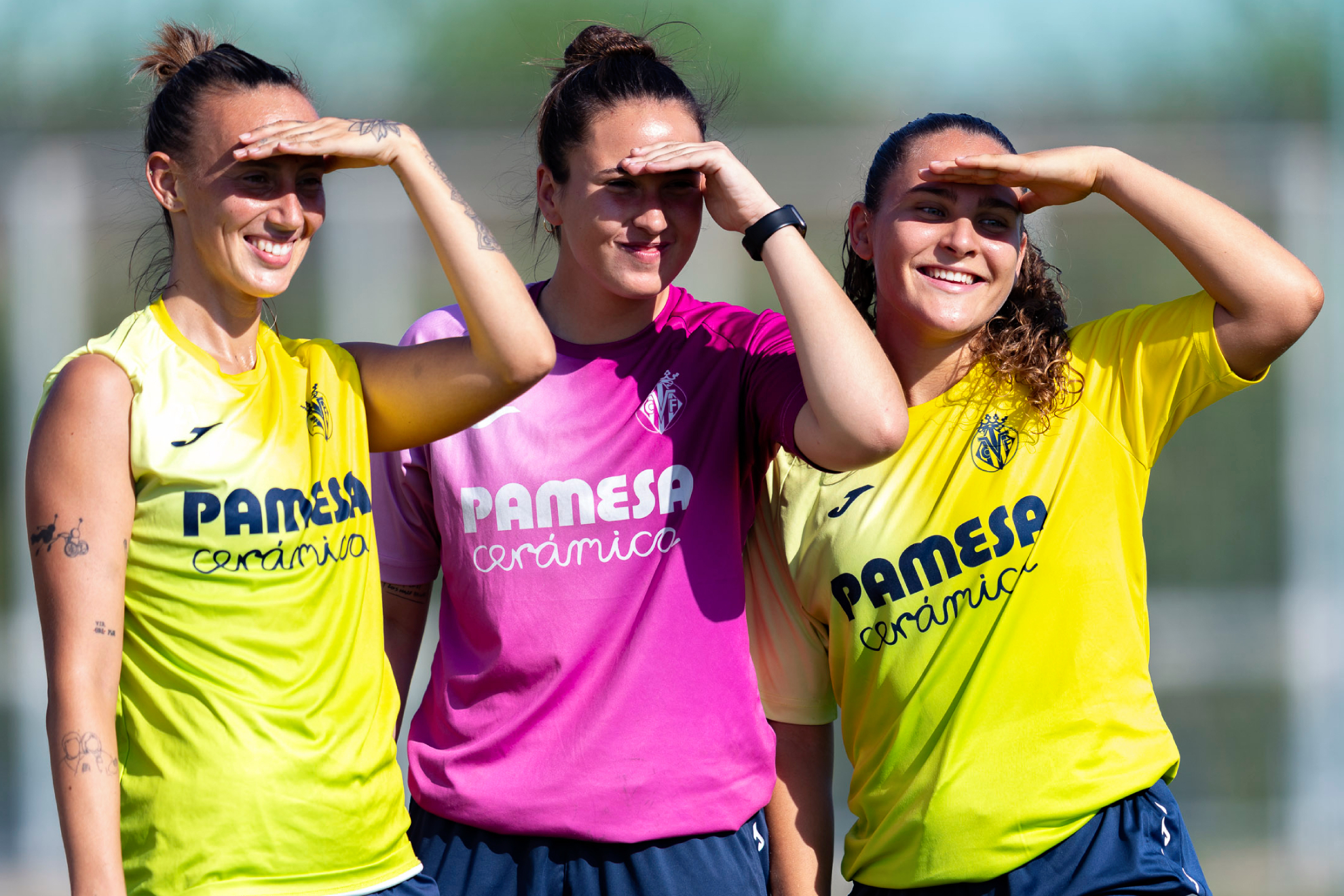 Las jugadoras del Villarreal, durante un entrenamiento de pretemporada / Villarreal CF
