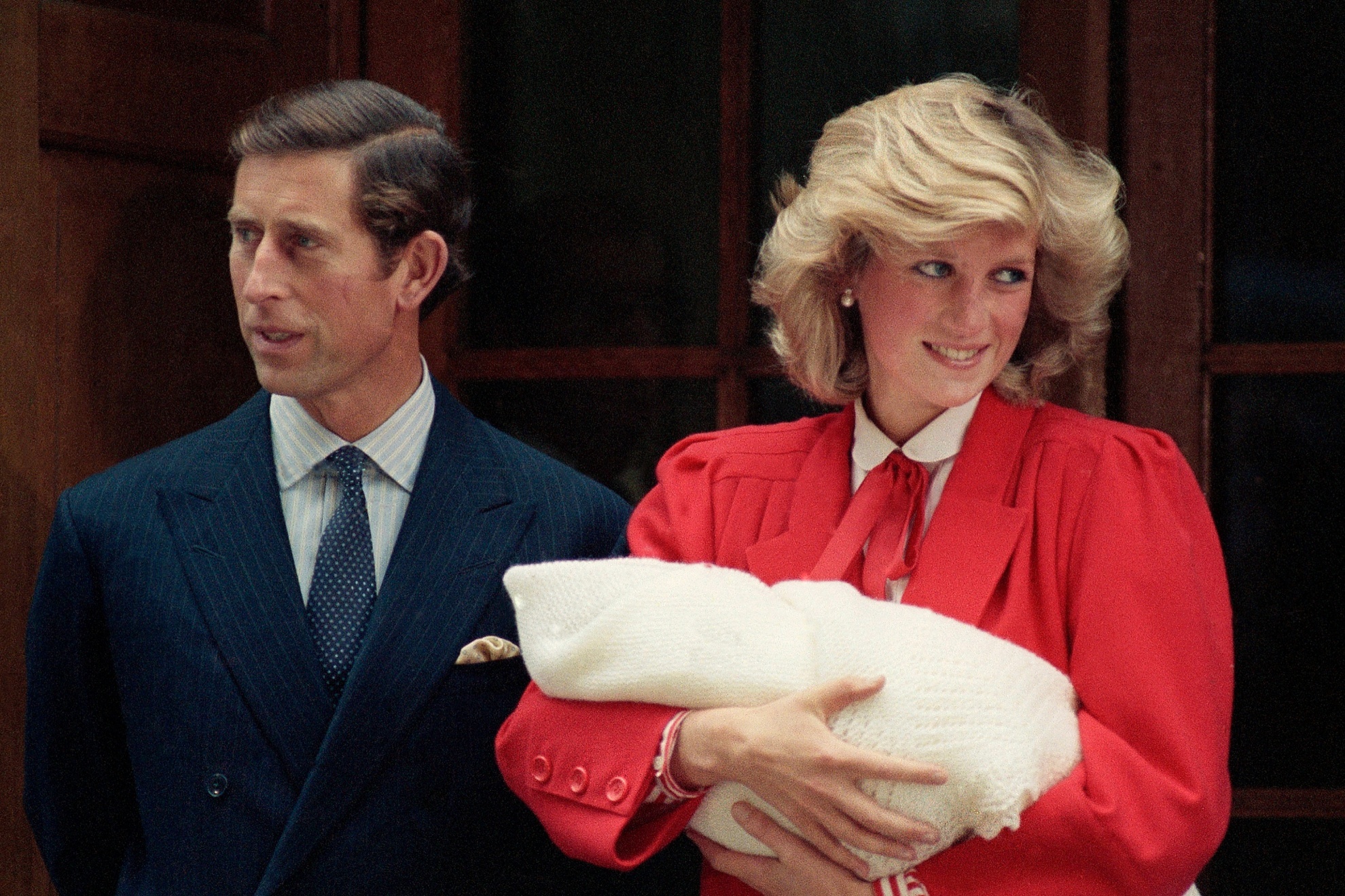 The Prince and Princess of Wales, Charles and Diana, on Sept. 16, 1984 with their new baby son, Prince Harry.