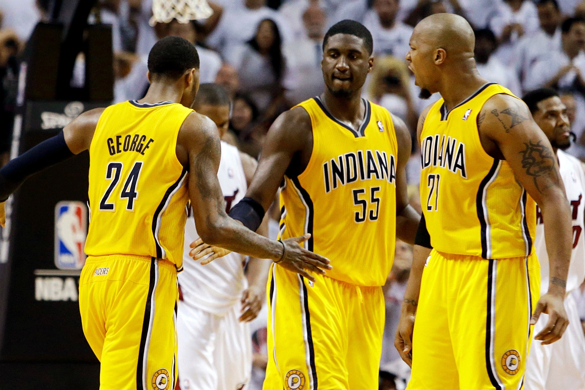 The 2013-2014 Indiana Pacers with Paul George.