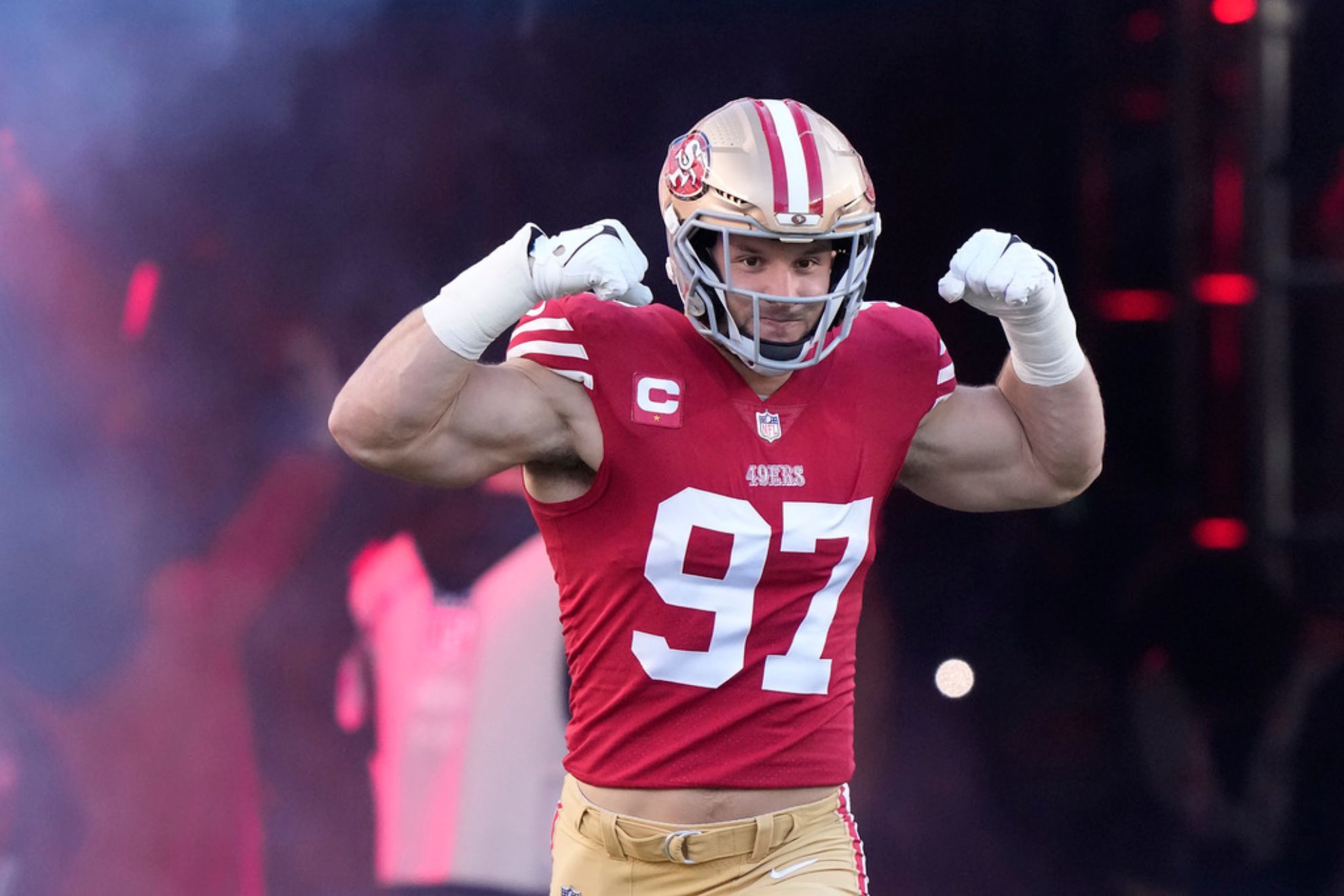 Bosa made an immediate impact on the Niners defense after being drafted second overall in 2019, winning Defensive Rookie of the Year and helping San Francisco reach the Super Bowl.