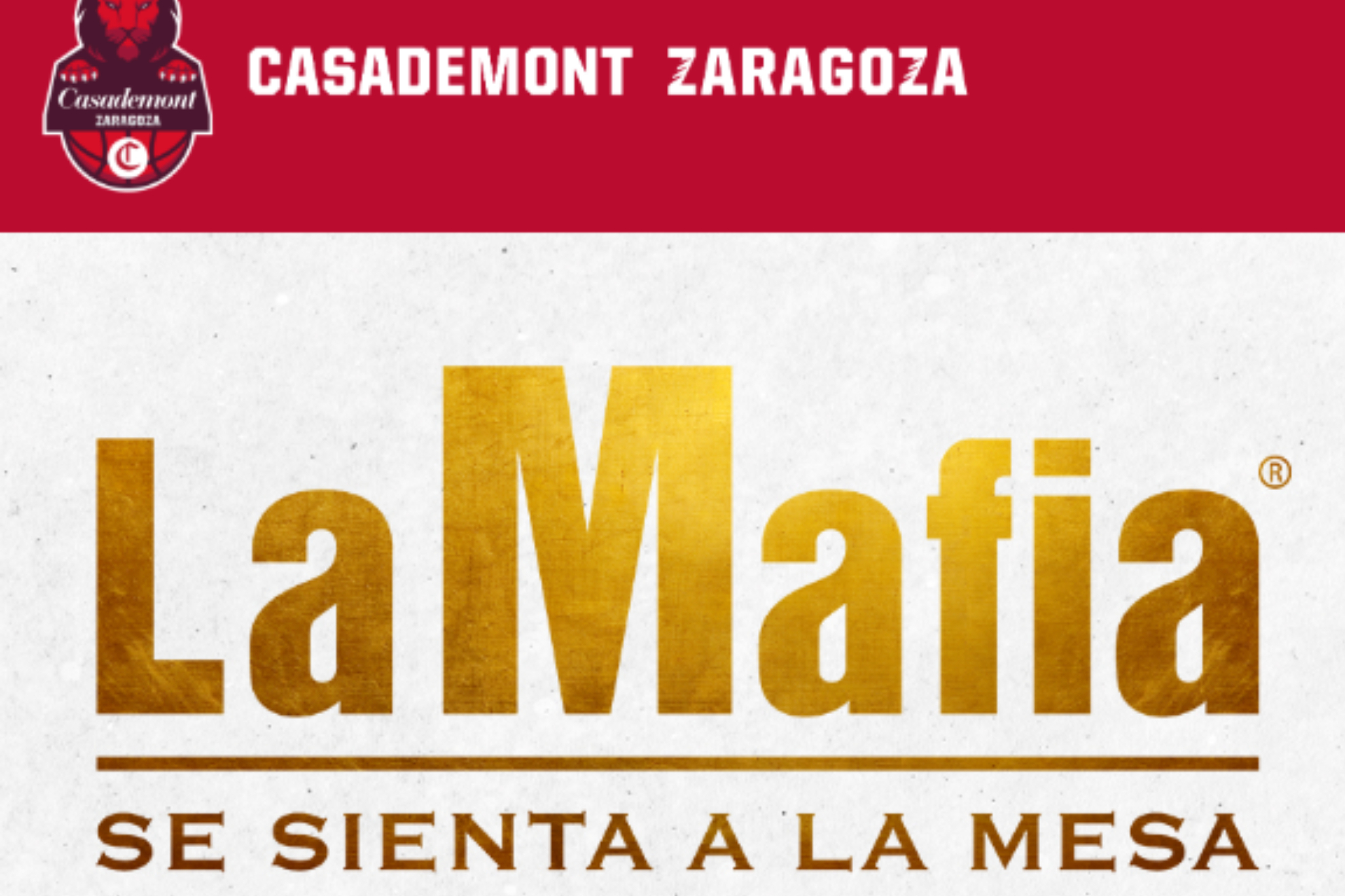 Imagen del logo tras polémico acuerdo del Casademont Zaragoza con la cuestionada casa de restauración.