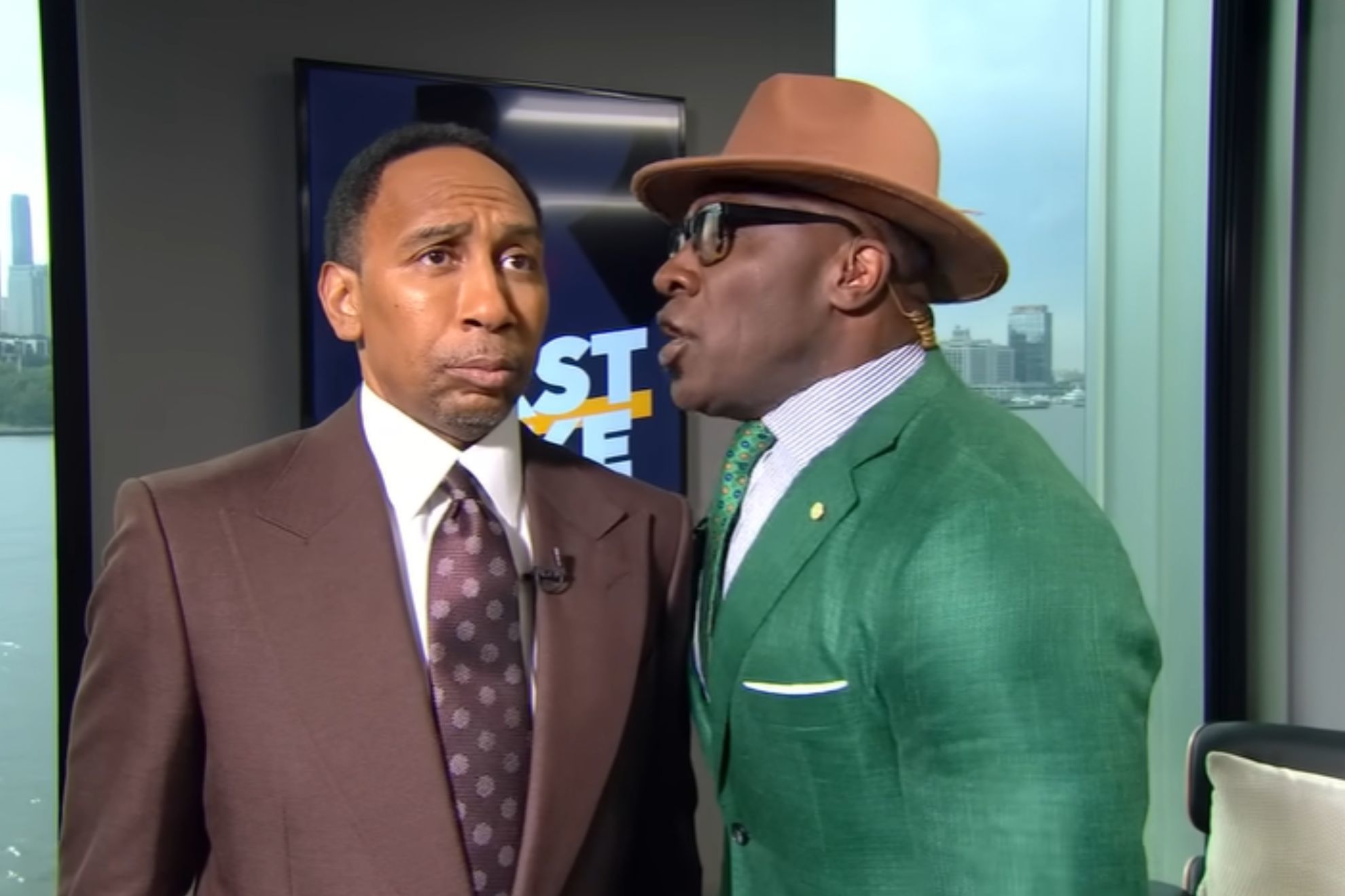 Shannon Sharpe calls Stephen A. Smith 'Skip' twice during First Take debut