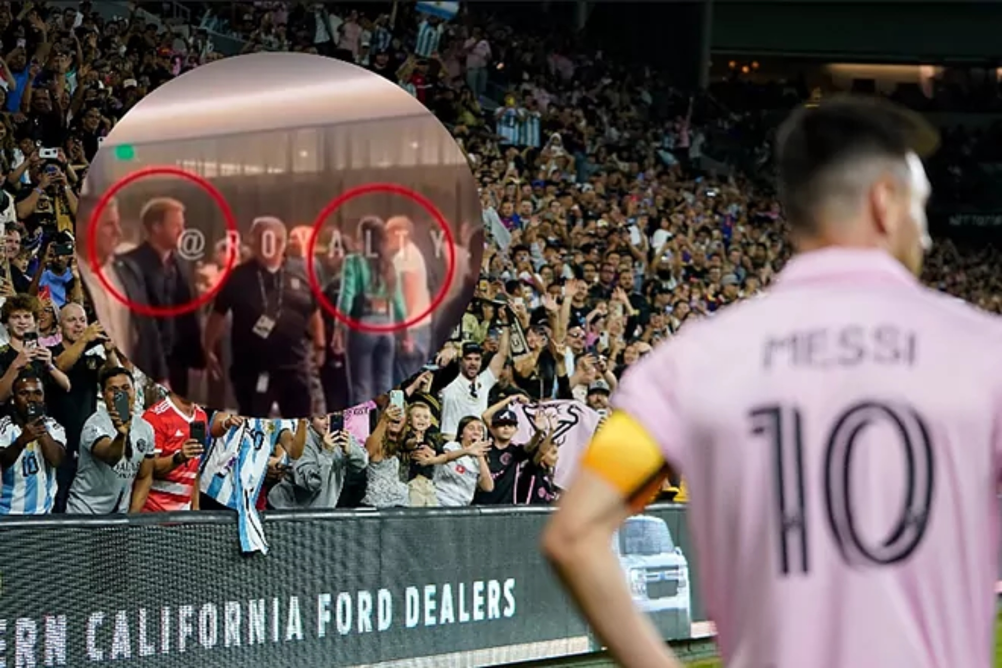 Why did Prince Harry and Brooklyn Beckham ignore each other while at the LAFC stadium tunnels?