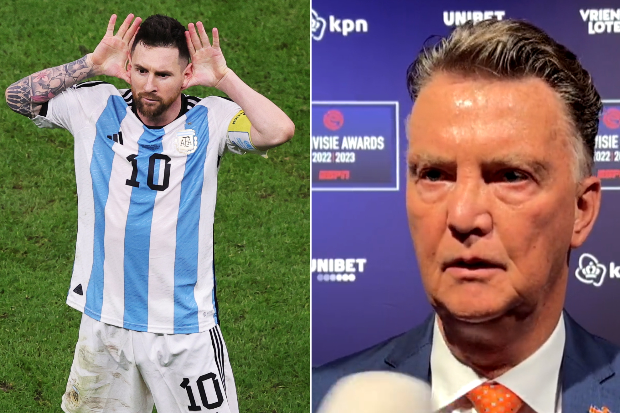 Van Gaal insin�a que el Mundial de Qatar estuvo preparado para Messi