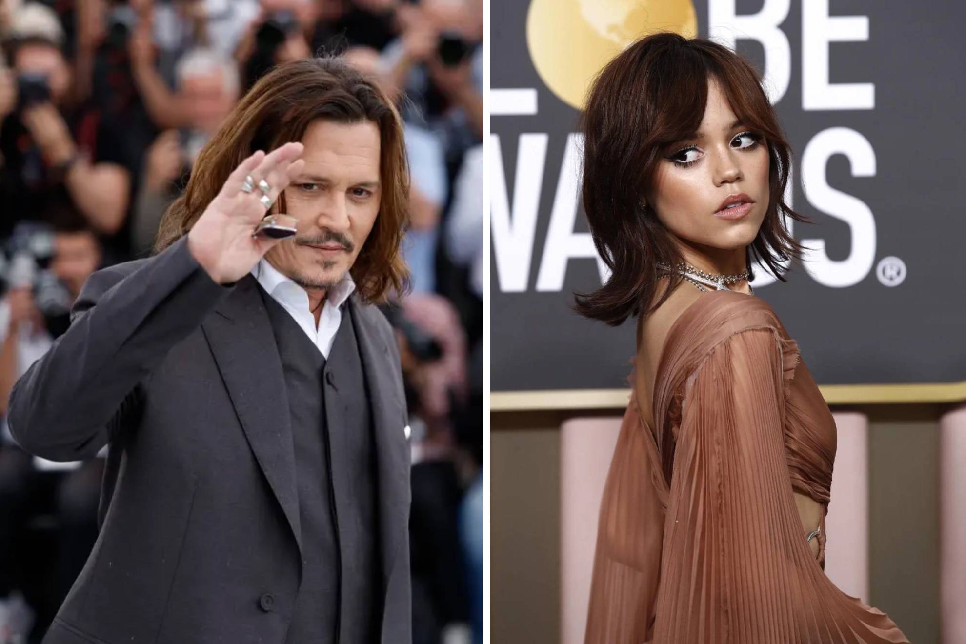 Johnny Depp y Jenna Ortega.