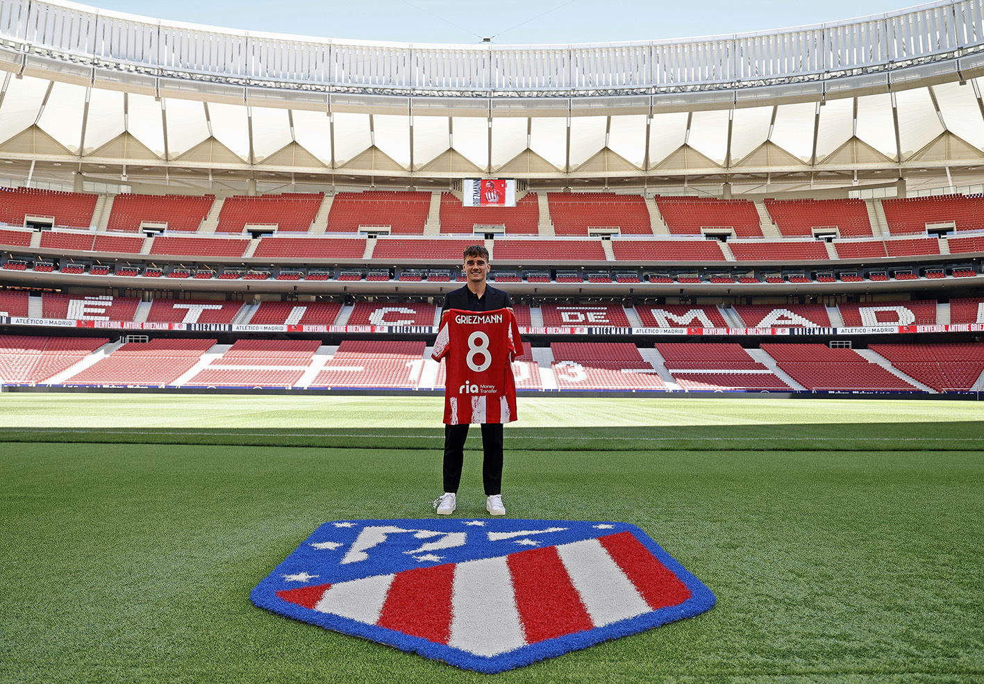 Antoine Griezmann, en su regreso al club colchonero.