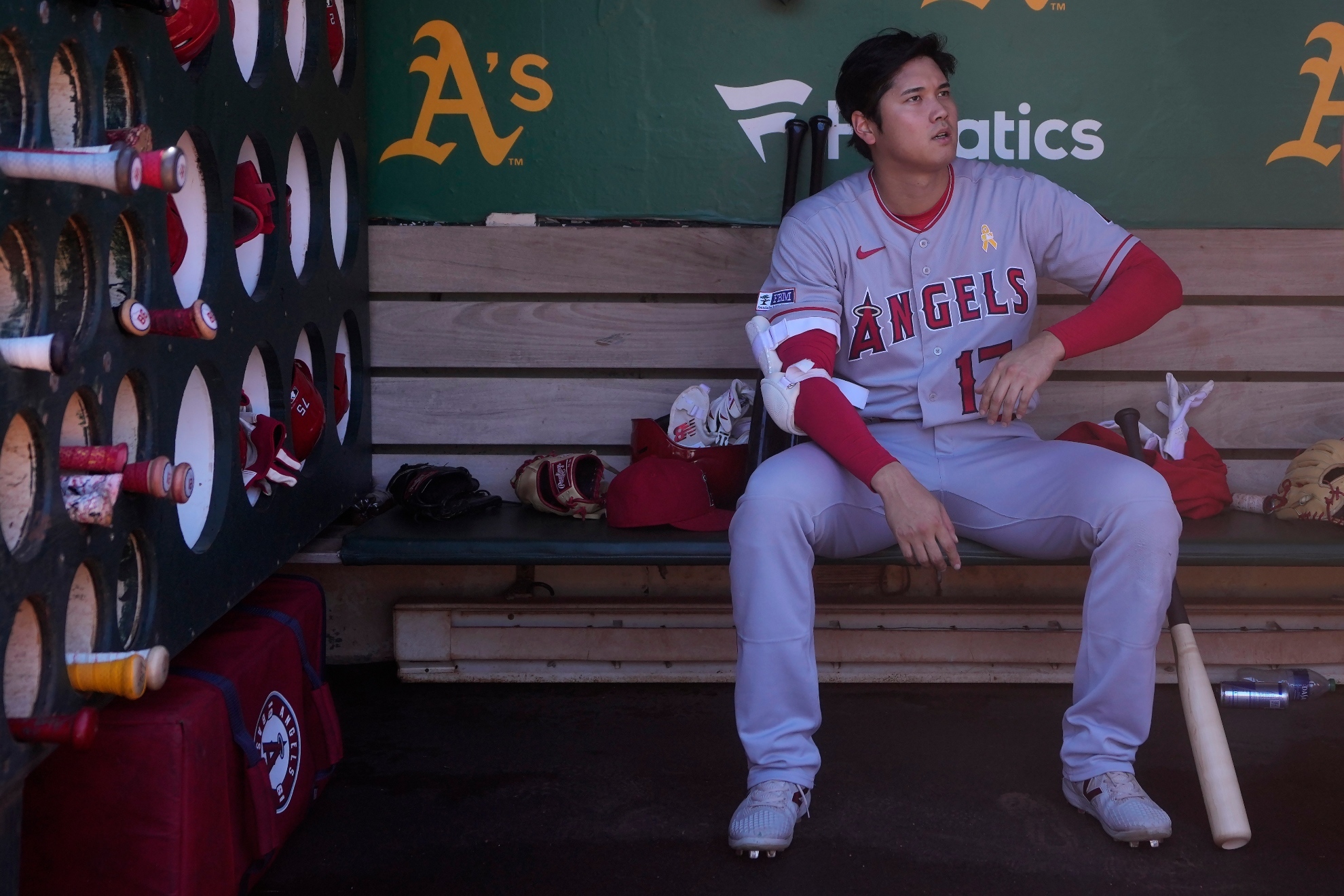 shohei Ohtani during an Angels game.