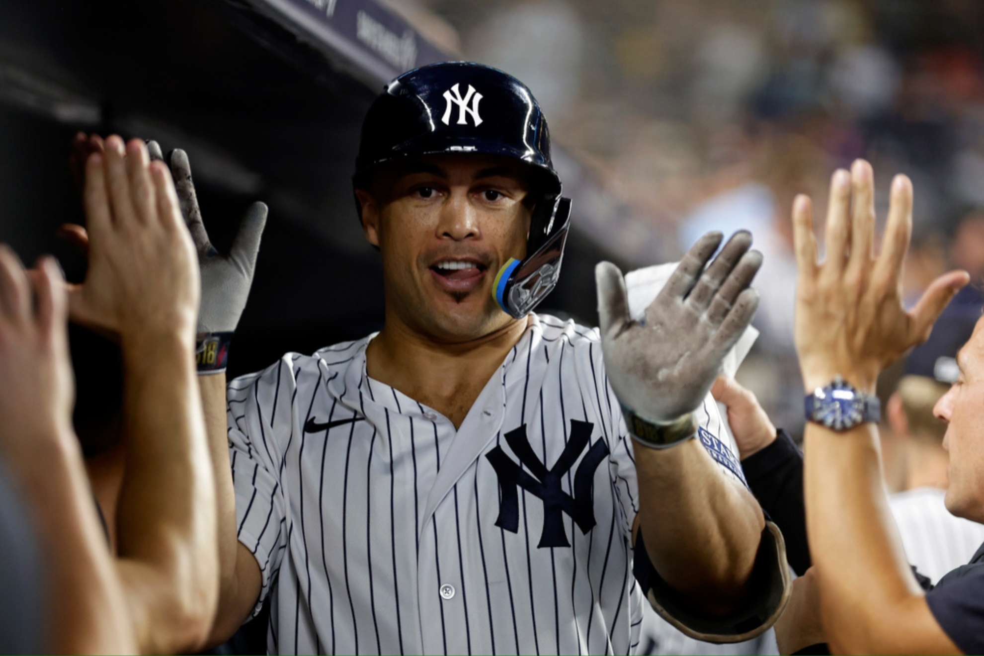 Giancarlo Stanton reached 400 home runs on Tuesday against the Tiger
