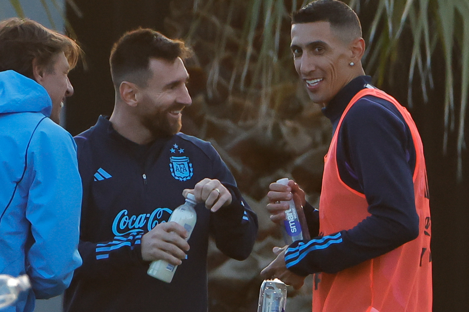 Leo Messi, con Ángel di María