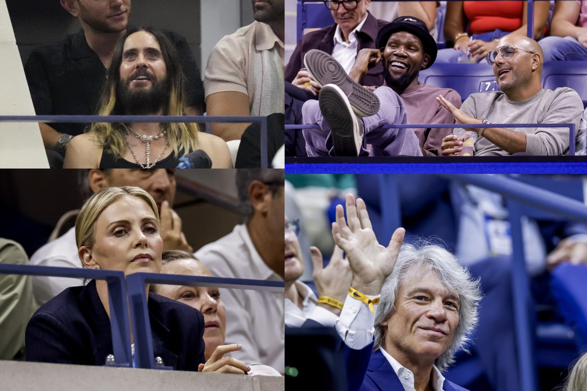 Bon Jovi, Charlize Theron, Brady, Durant... los famosos que estuvieron en las semifinales del US Open