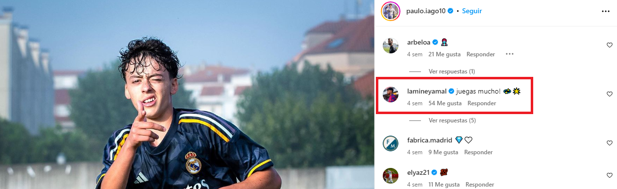 Paulo Iago y Lamine Yamal tienen la misma edad y han jugado juntos.