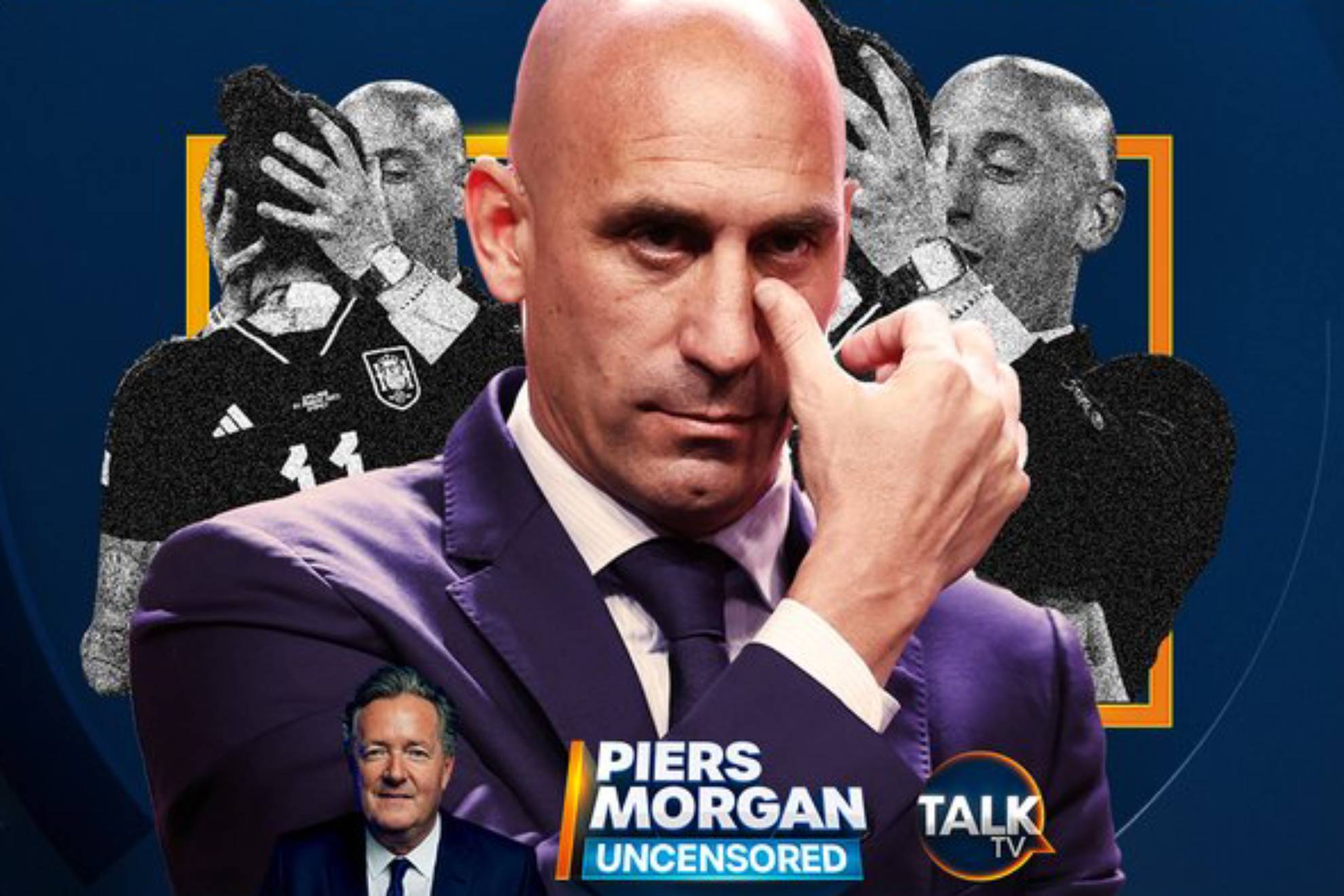 Who is Piers Morgan, the controversial journalist who Luis Rubiales announced his resignation to?