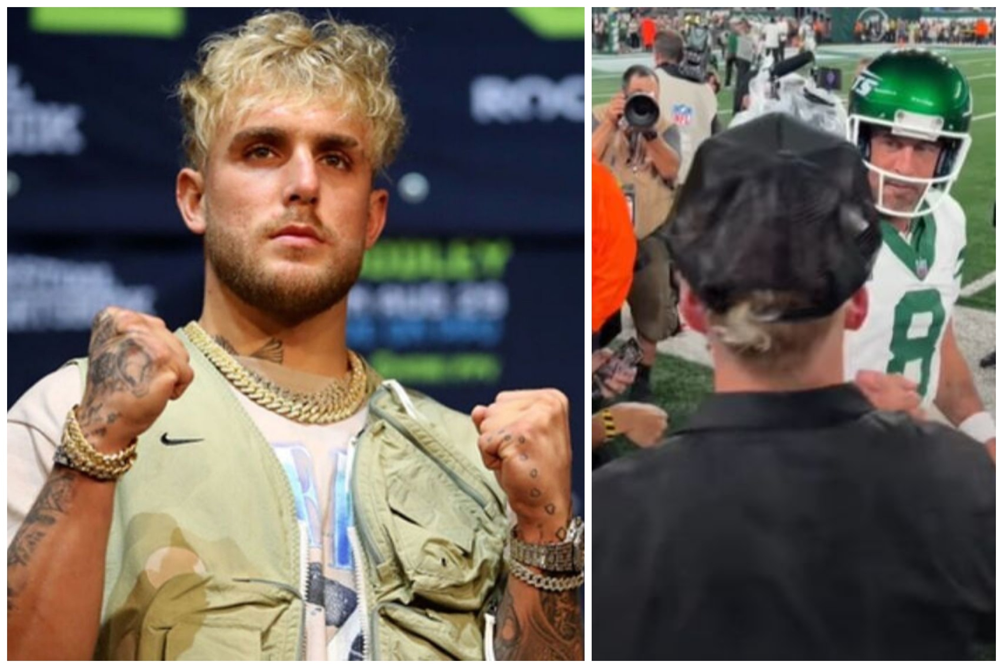 Jake Paul and Aaron Rodgers