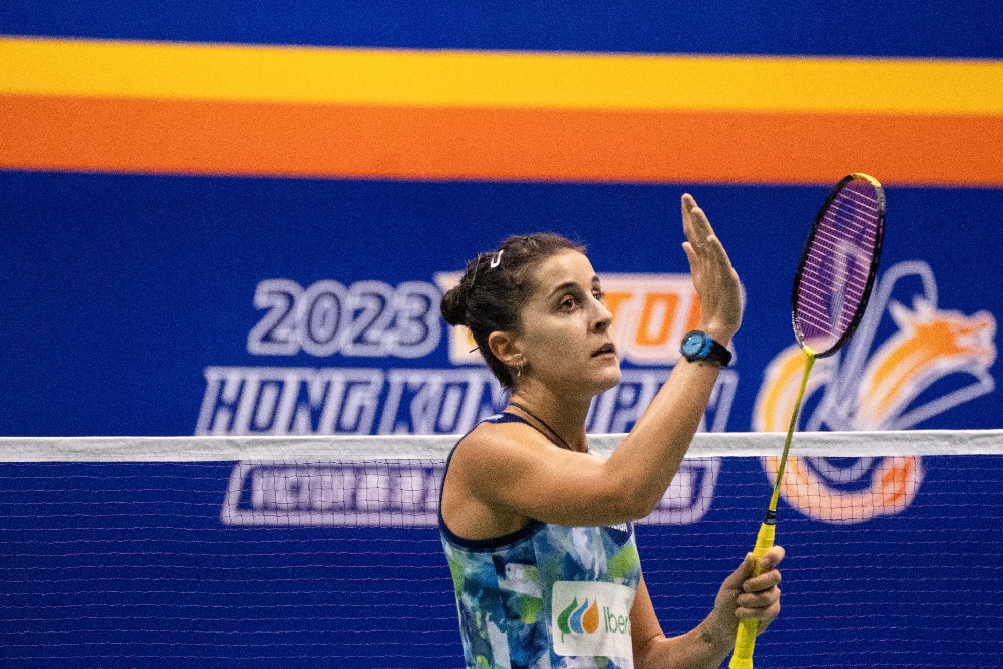 Carolina Marn celebra su victoria frente a la taiwanesa Lin Hsiang Ti en su debut en el Abierto de Hong Kong.