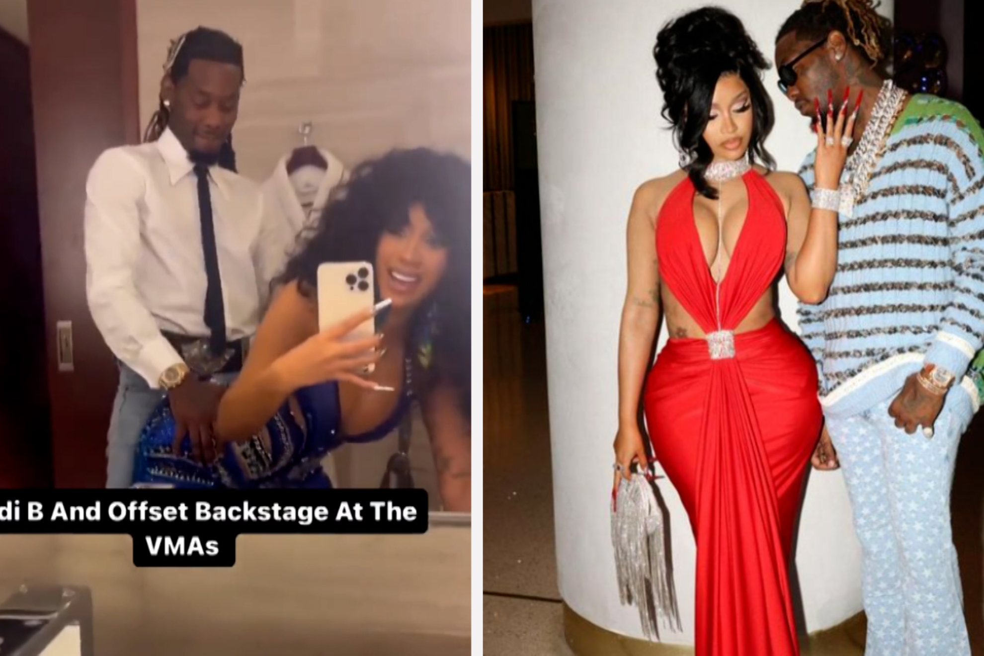 Cardi B and Offset simulate sex position in viral VMAs bathroom video
