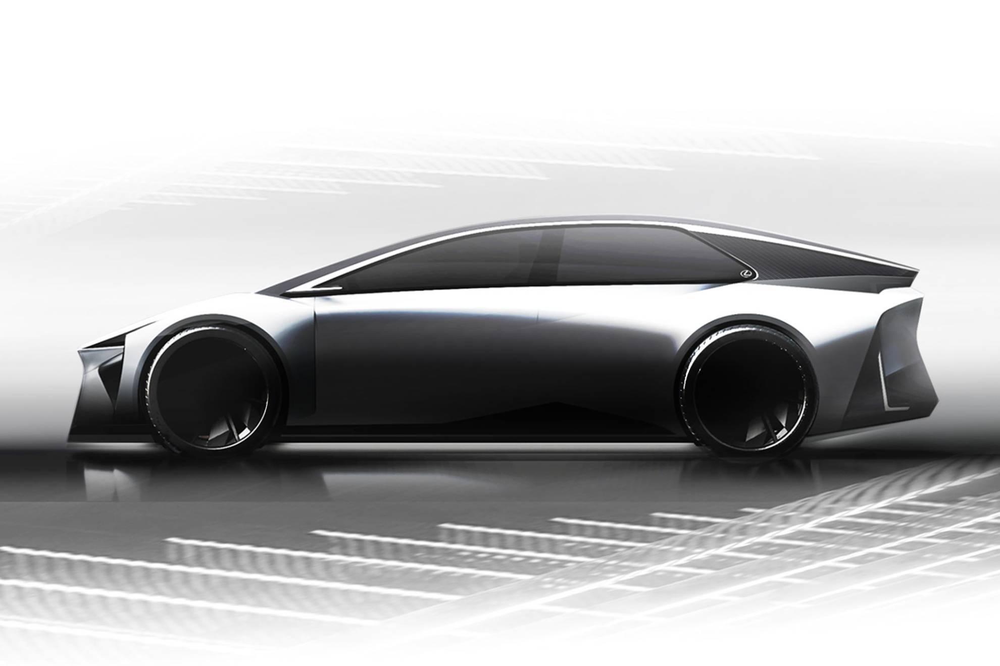 Boceto de uno de los futuros modelos eléctricos de nueva generación de Toyota.