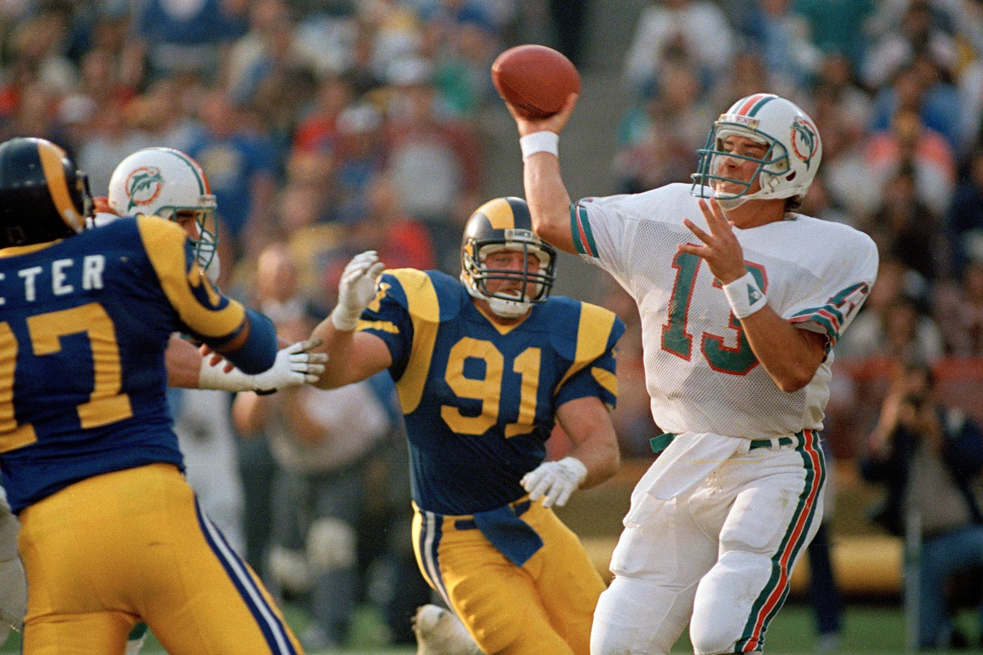 Dan Marino playing for the Miami Dolphins