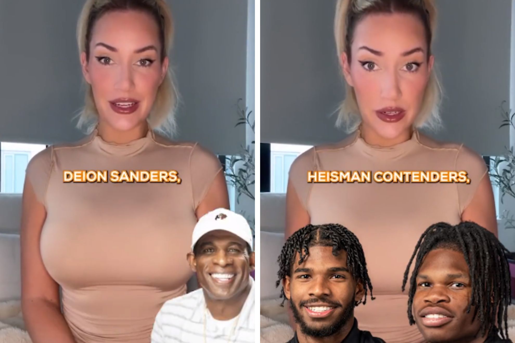 Paige Spiranac chimes in on 'divise' Deion Sanders, coach of her hometown university