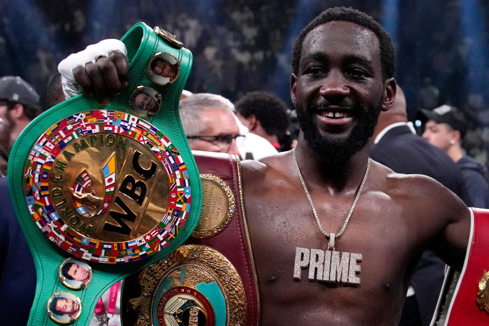 Terence Crawford after winning the WBC belt