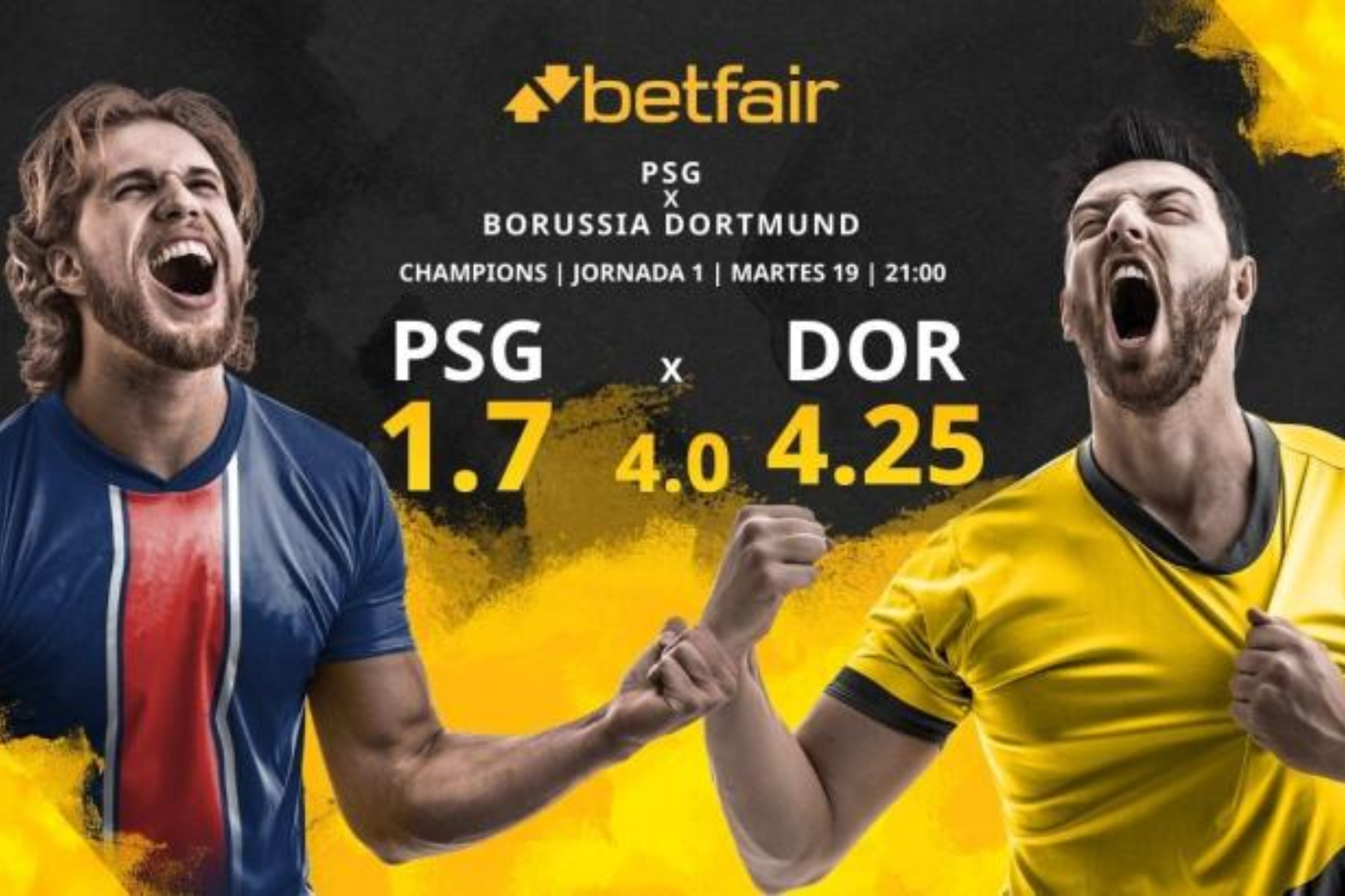 PSG vs Borussia Dortmund: estadísticas y pronósticos