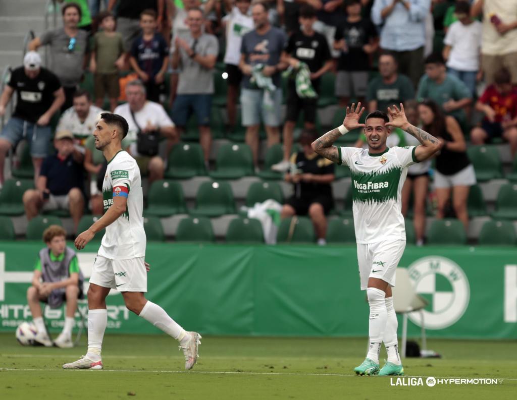 Sergio León celebra su gol al Leganés, el del triunfo