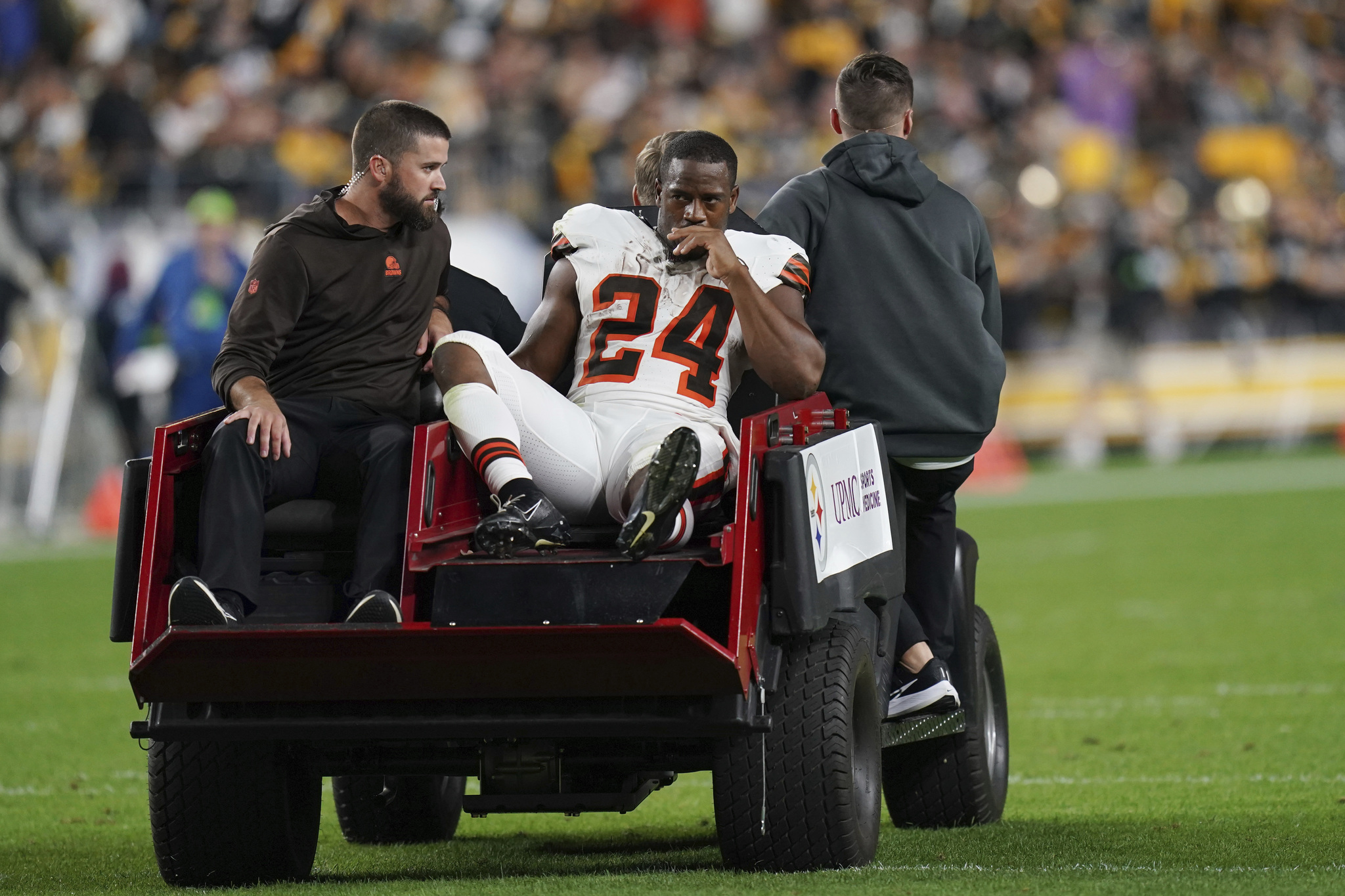 Nick Chubb after his injury