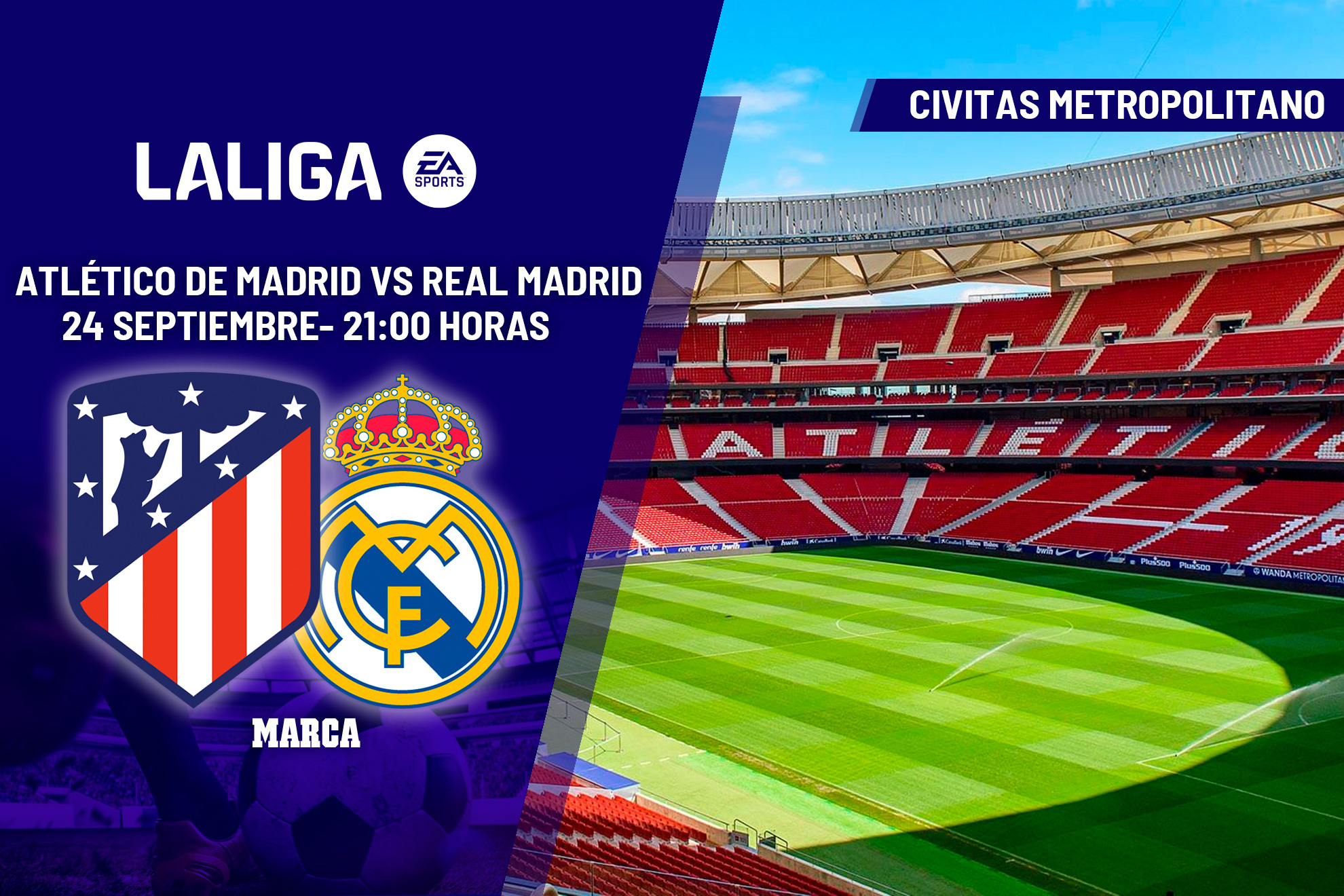 Atlético - Real Madrid: a qué hora y dónde ver hoy en TV y online el derbi madrileño de la Liga EA Sports FC