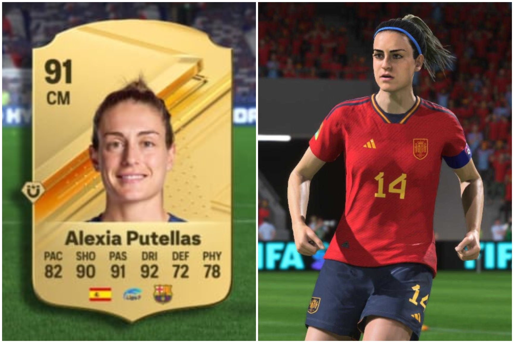 Alexia Putellas, the player with the best in-game stats in EA Sports FC 24 ahead of Griezmann and De Bruyne