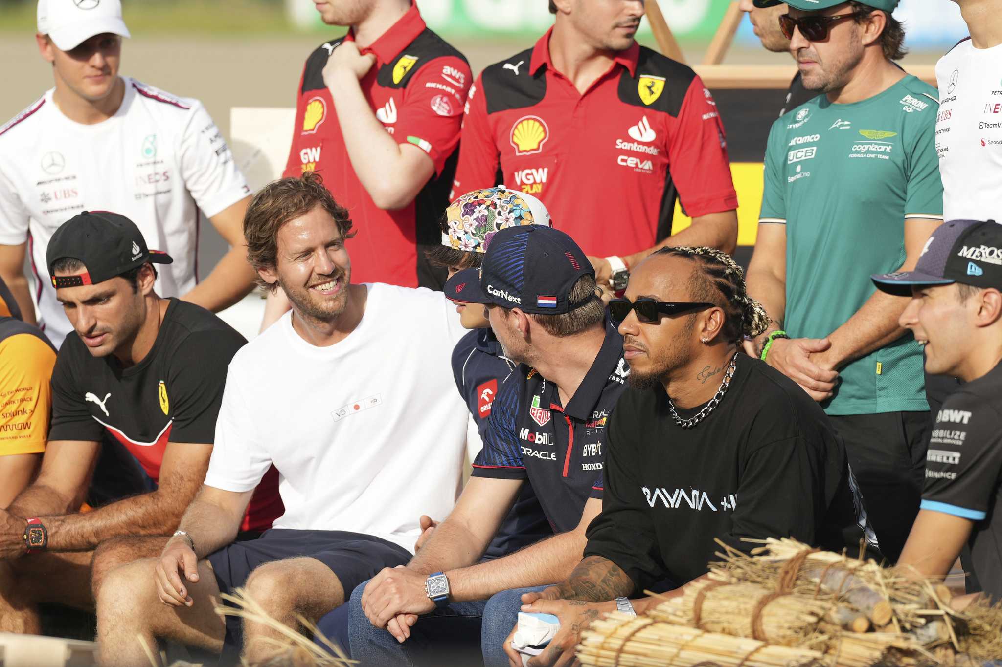 Vettel con la parrilla actual de F1